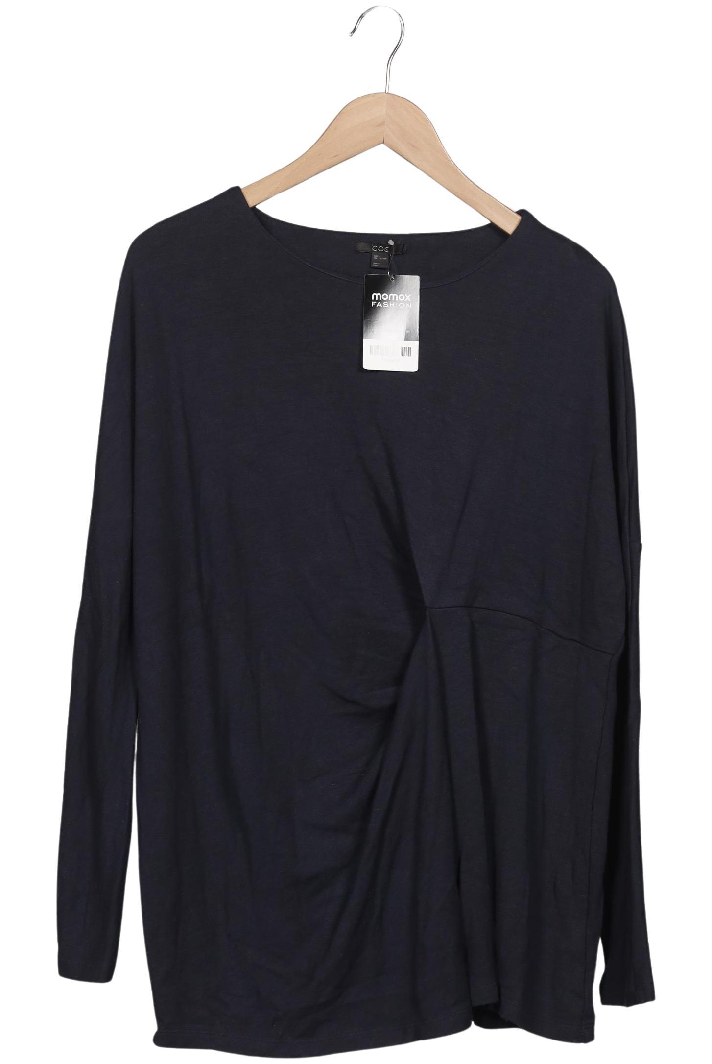 

COS Damen Langarmshirt, marineblau, Gr. 42