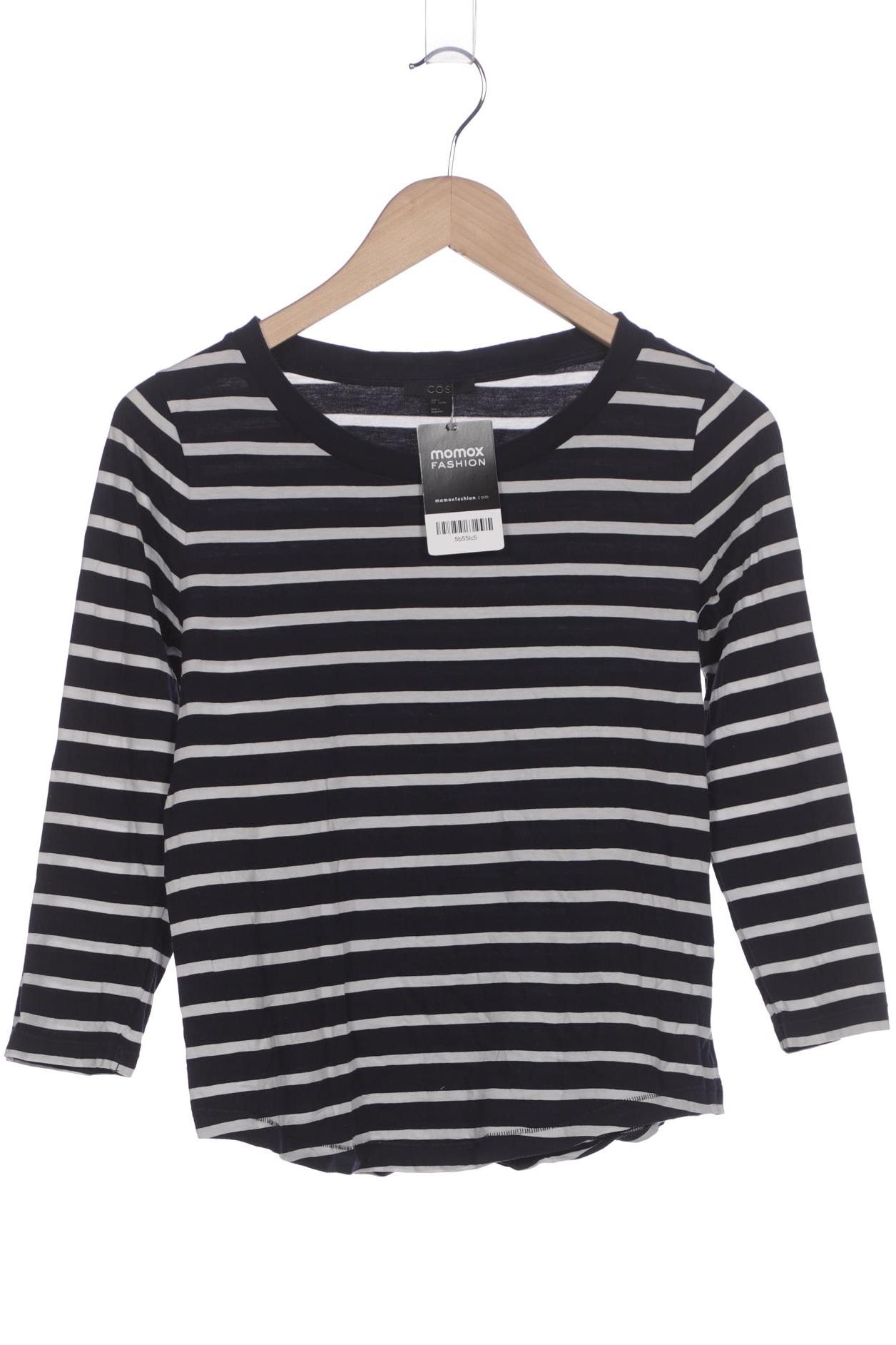 

COS Damen Langarmshirt, marineblau, Gr. 36