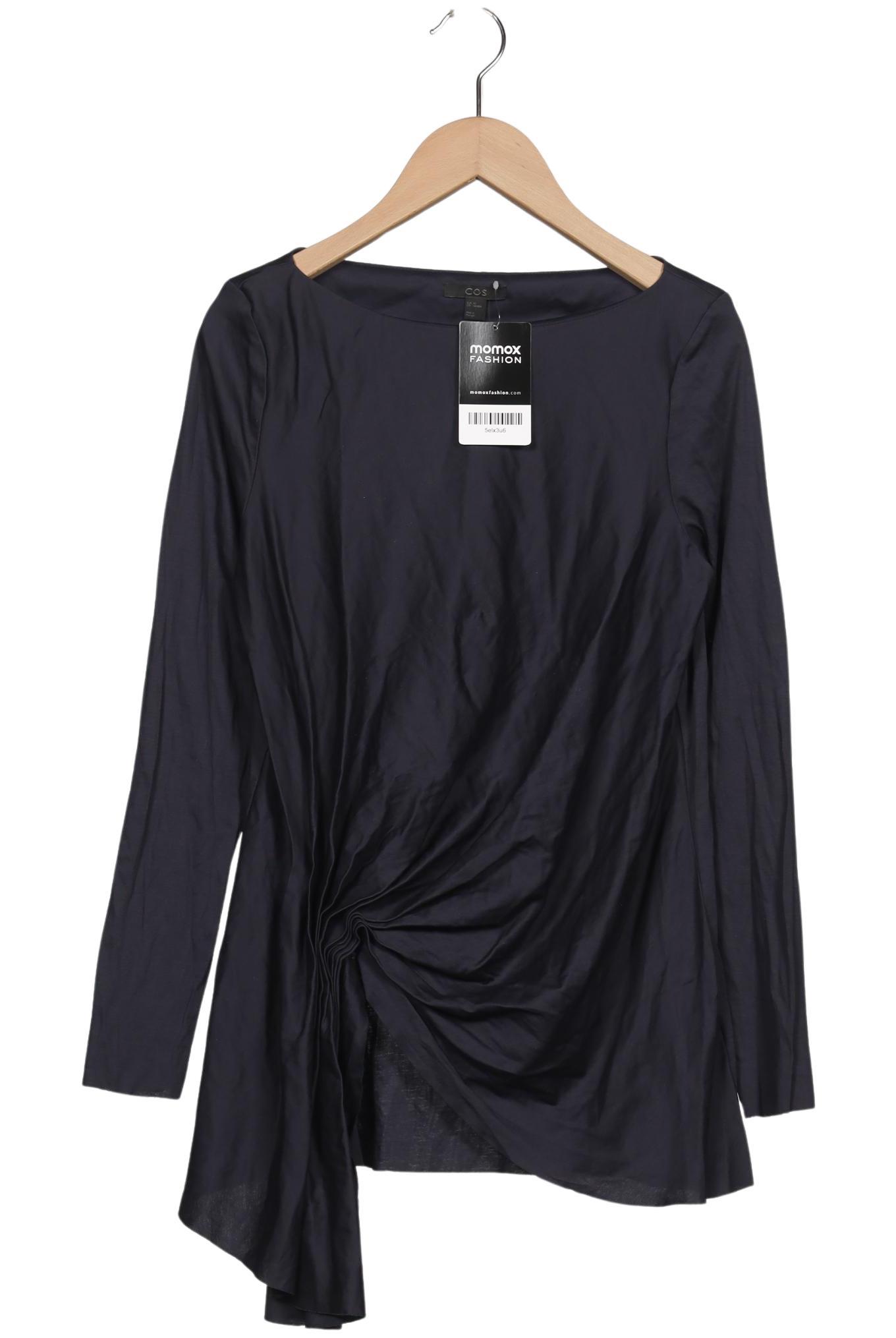 

COS Damen Langarmshirt, marineblau, Gr. 34