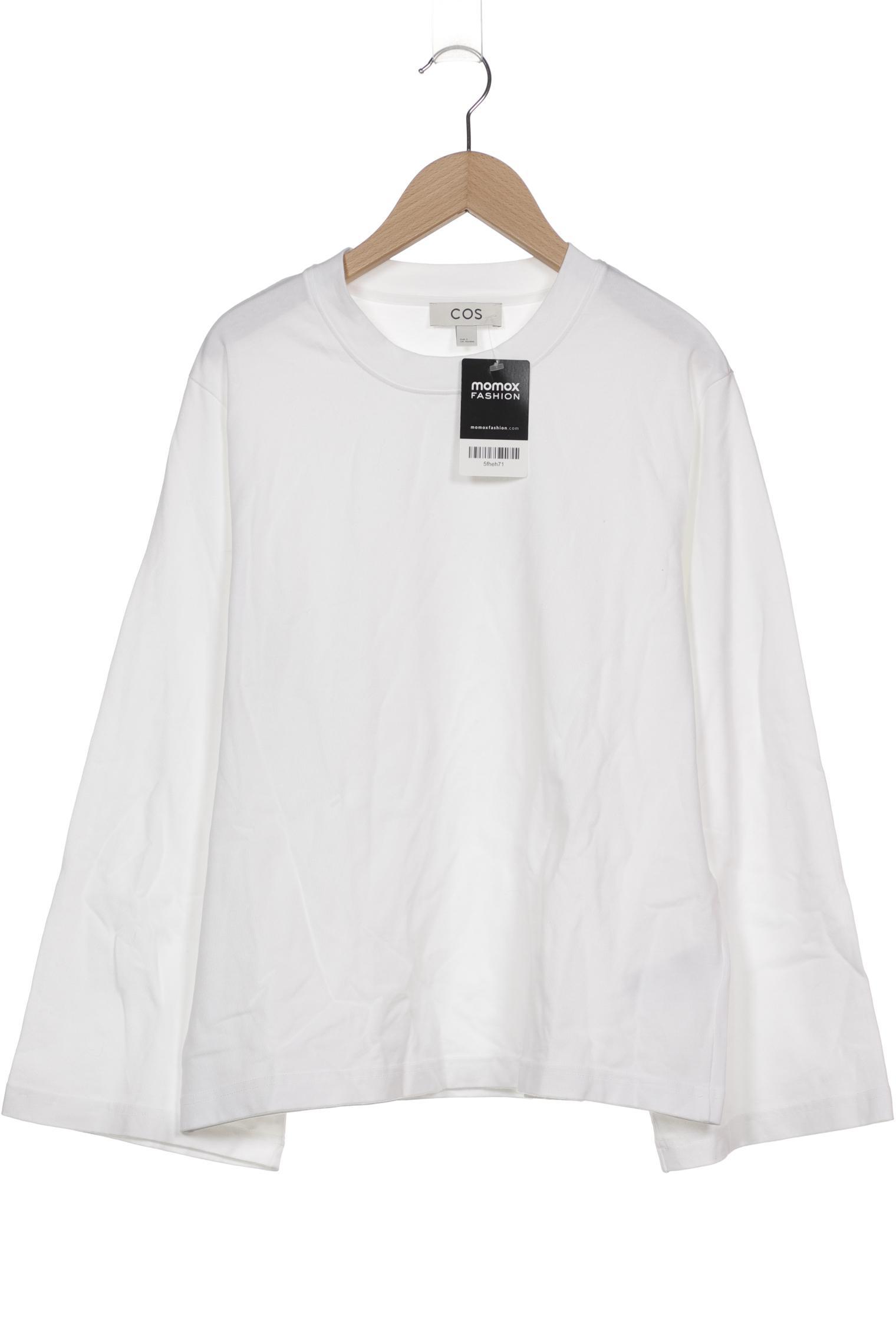 

COS Damen Langarmshirt, weiß, Gr. 36