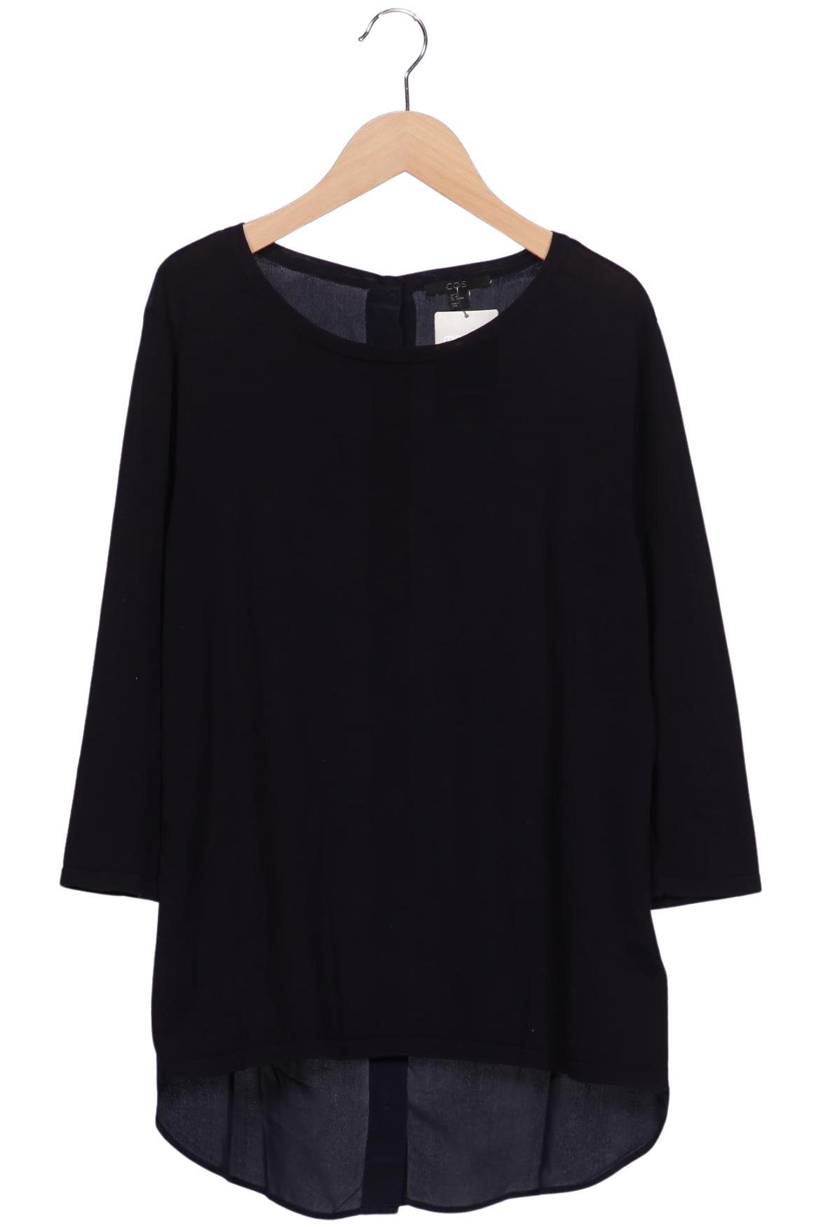 

COS Damen Langarmshirt, marineblau, Gr. 38