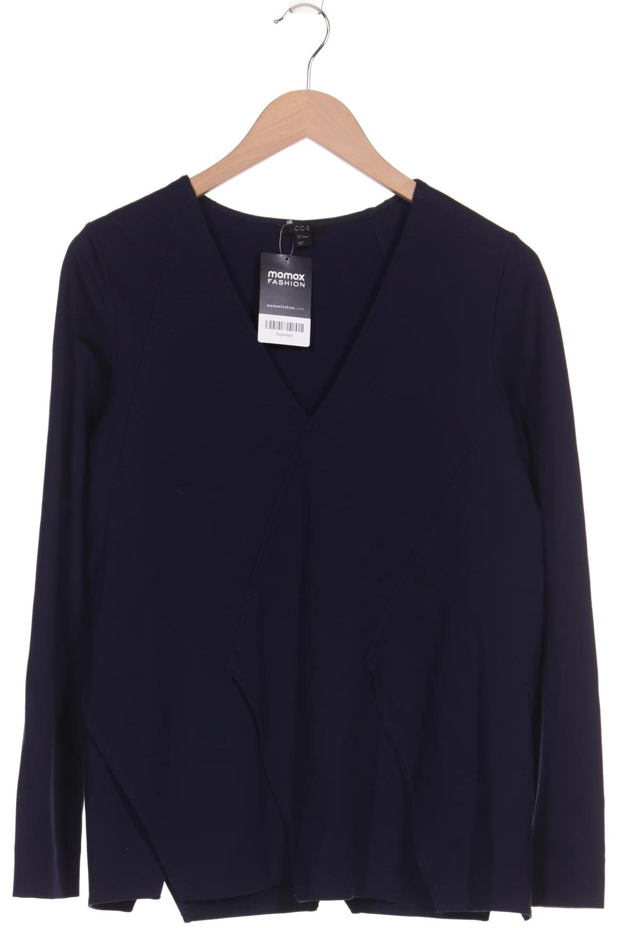 

COS Damen Langarmshirt, marineblau, Gr. 36