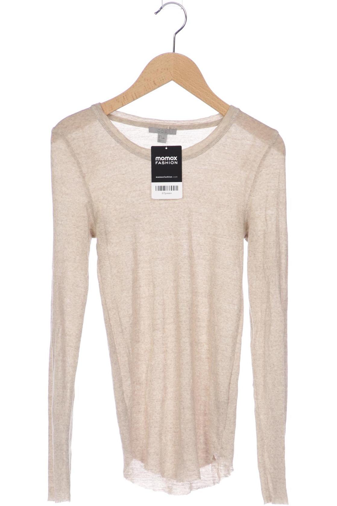 

COS Damen Langarmshirt, beige, Gr. 36