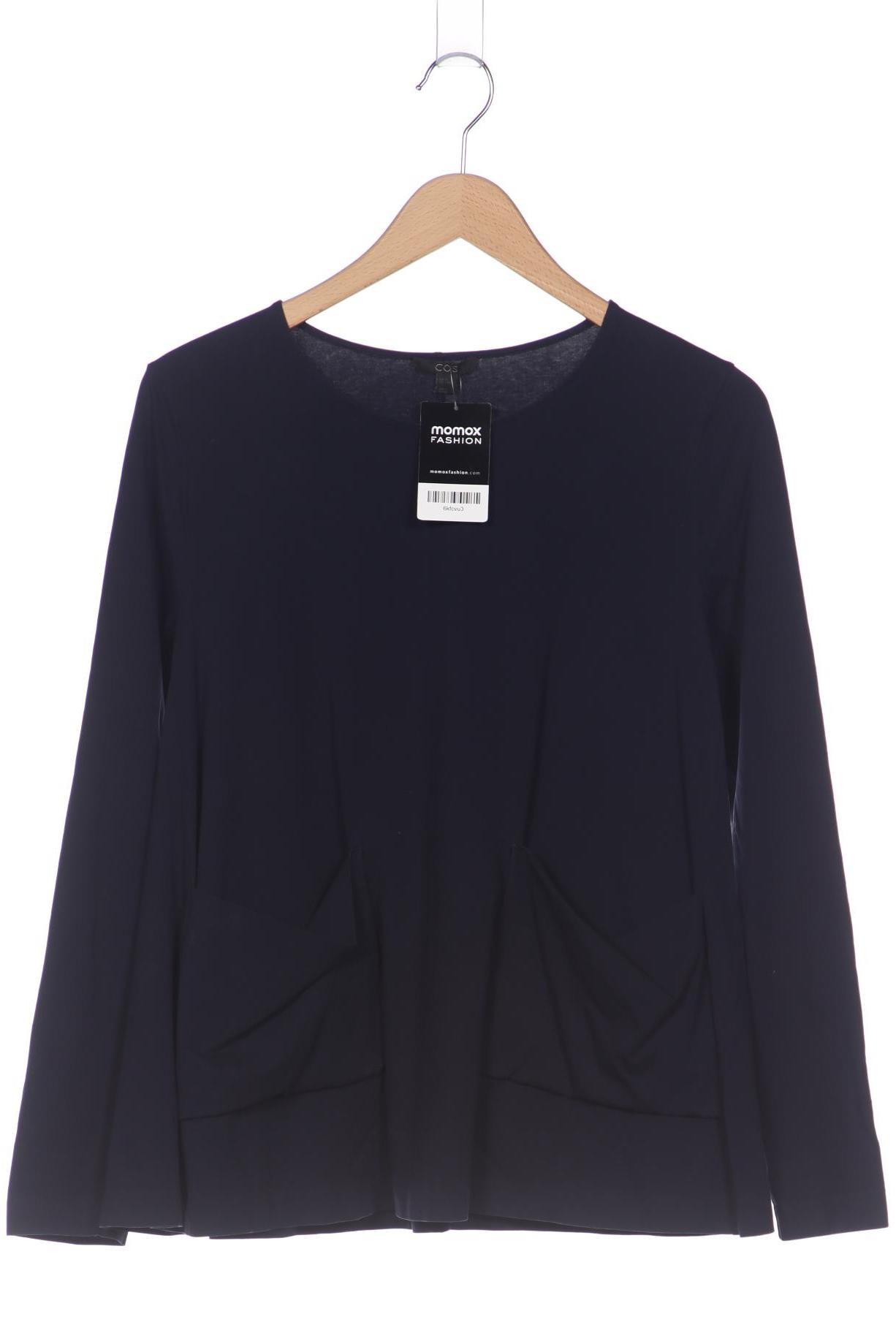 

COS Damen Langarmshirt, marineblau, Gr. 38