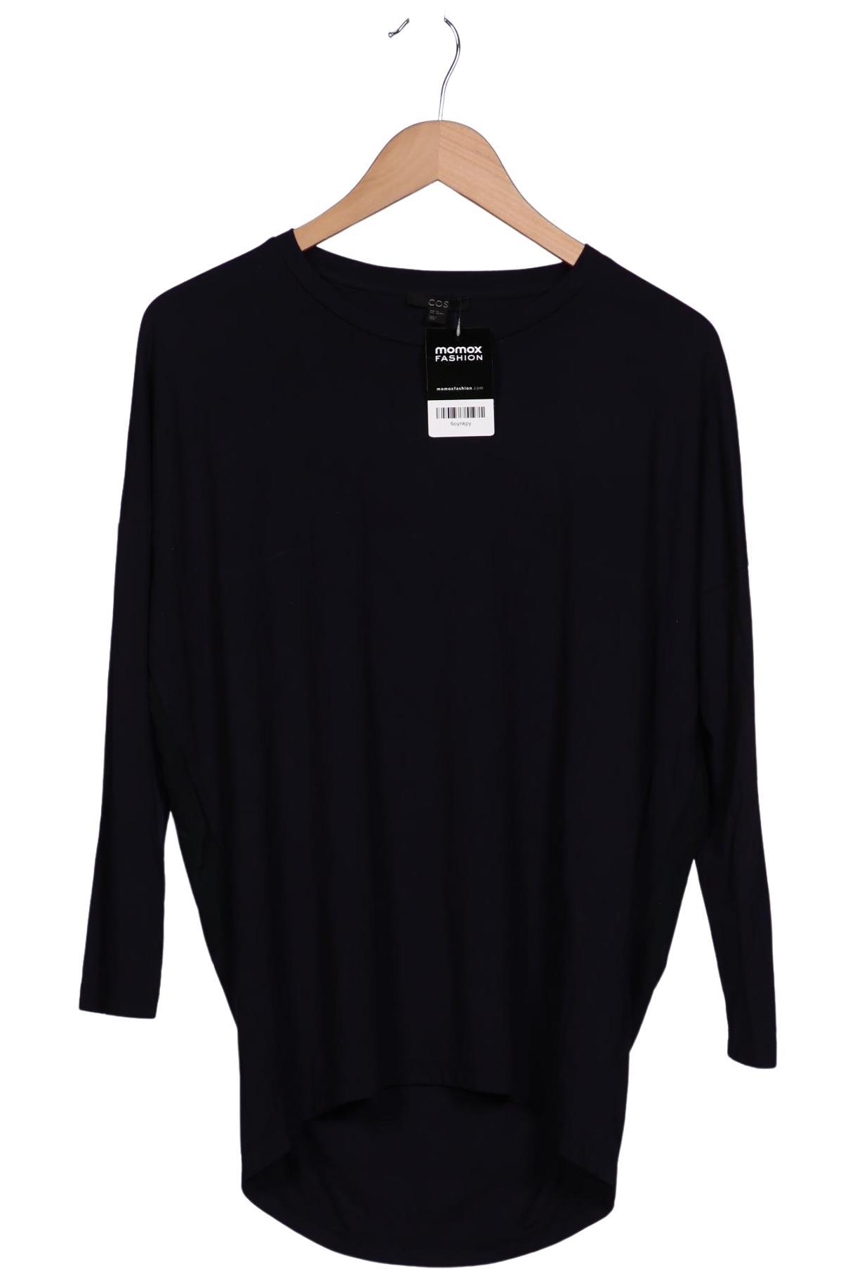 

COS Damen Langarmshirt, marineblau, Gr. 34