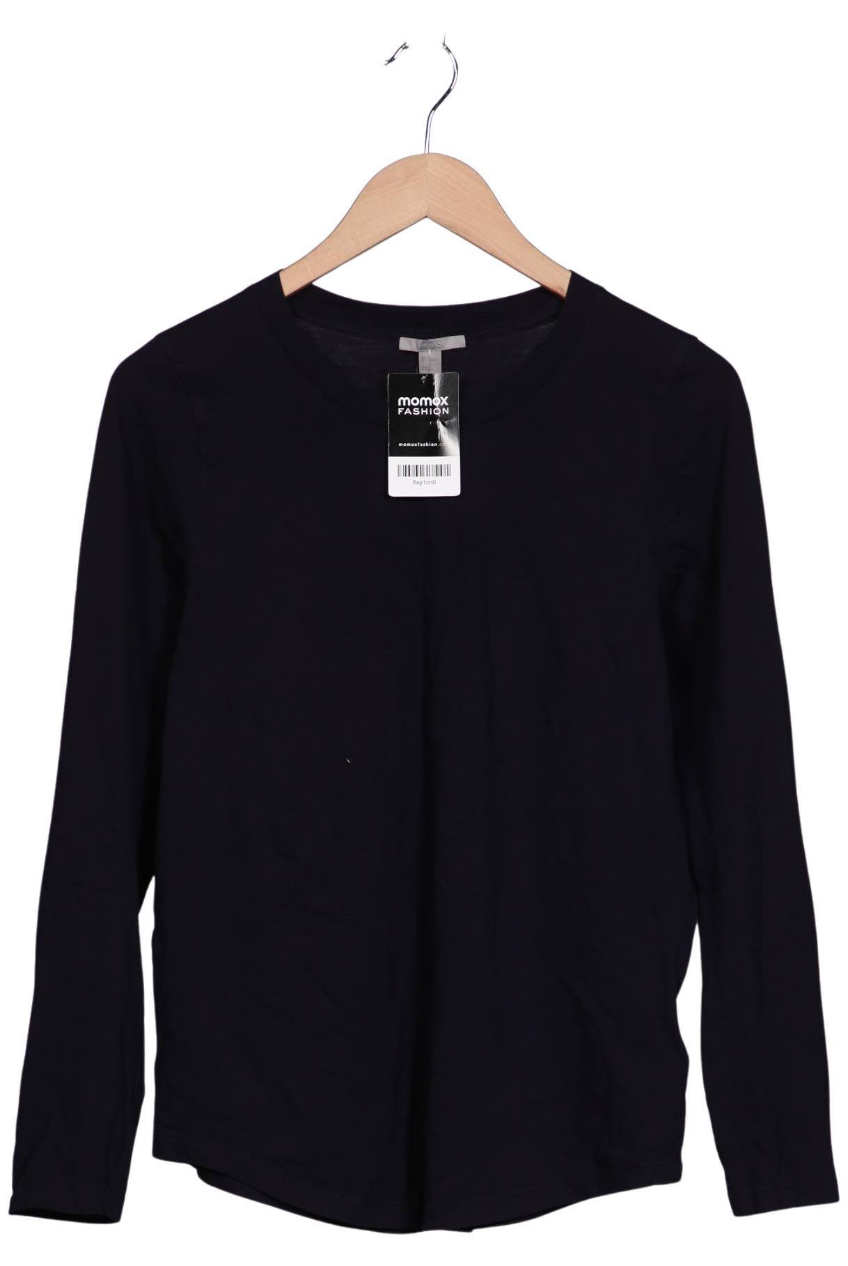 

COS Damen Langarmshirt, marineblau, Gr. 38
