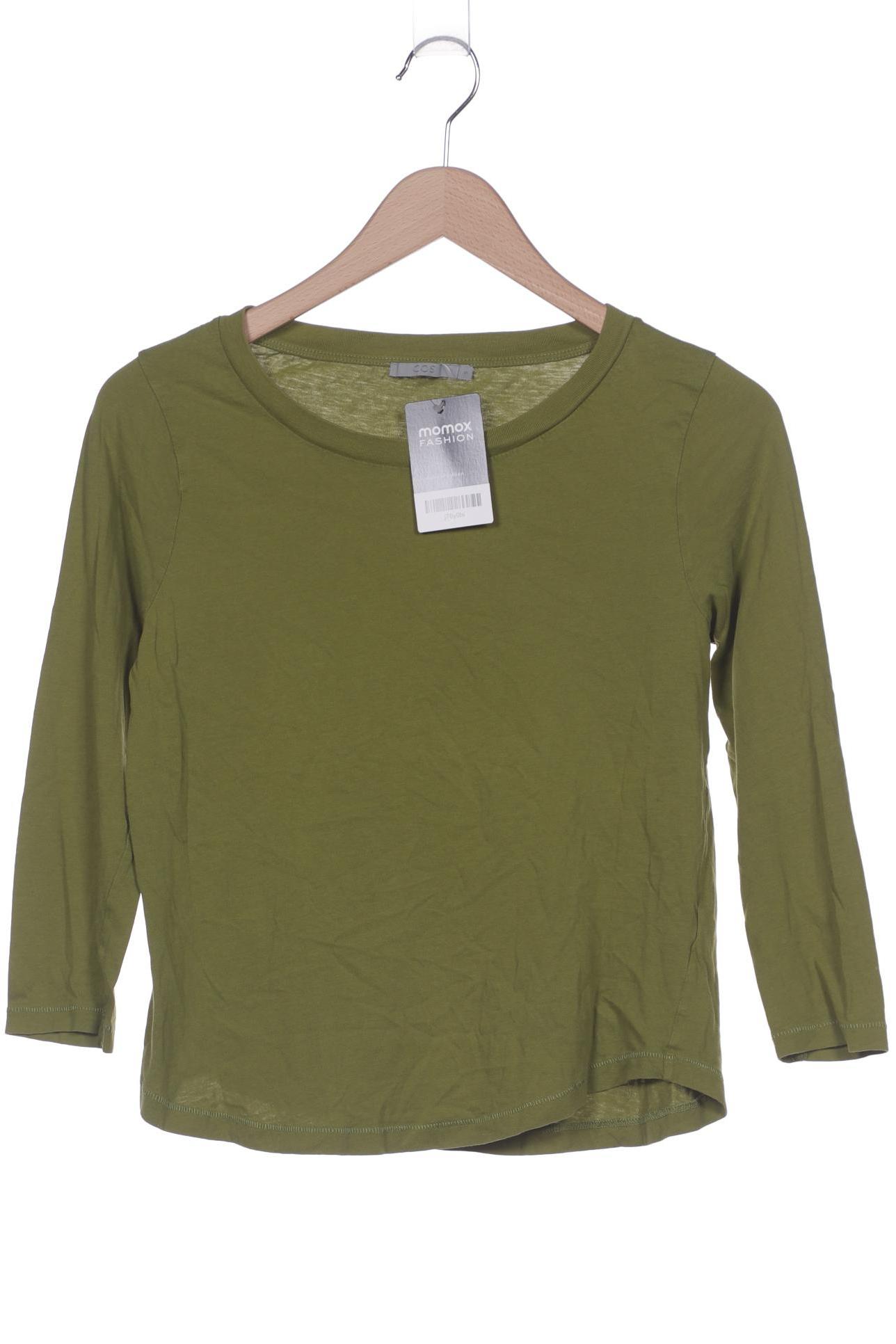 

COS Damen Langarmshirt, grün, Gr. 36