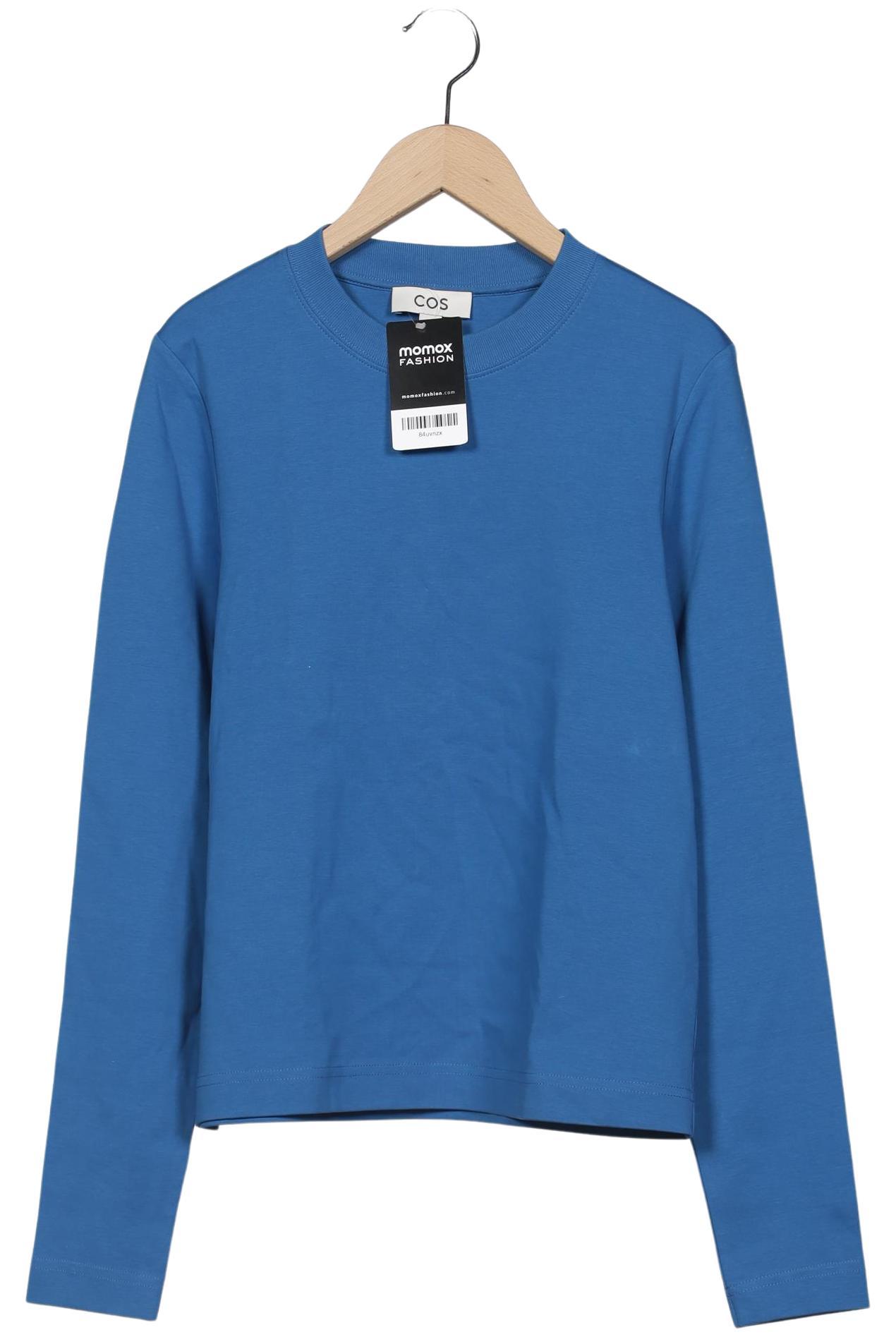 

COS Damen Langarmshirt, blau, Gr. 36