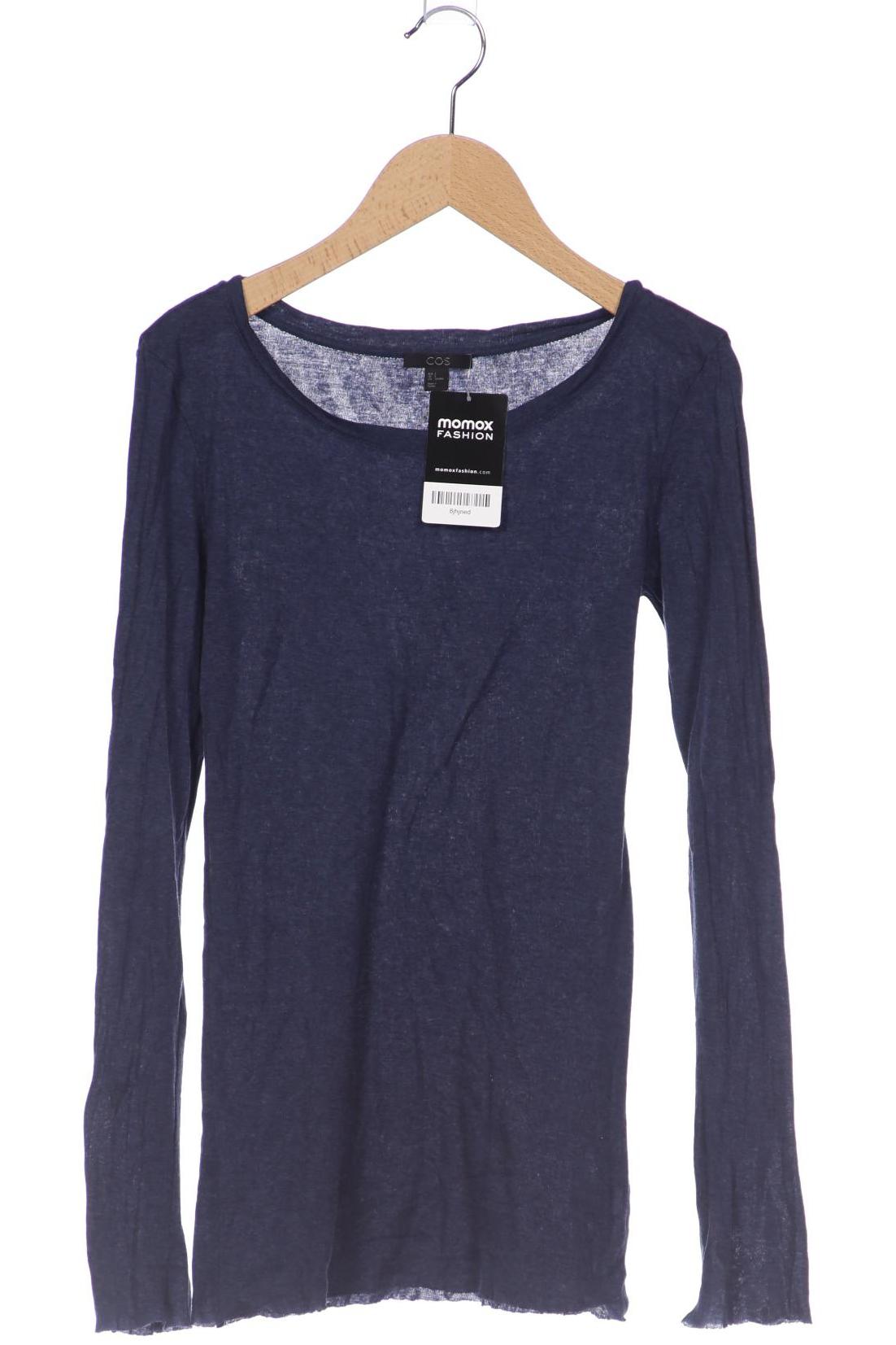 

COS Damen Langarmshirt, blau, Gr. 36