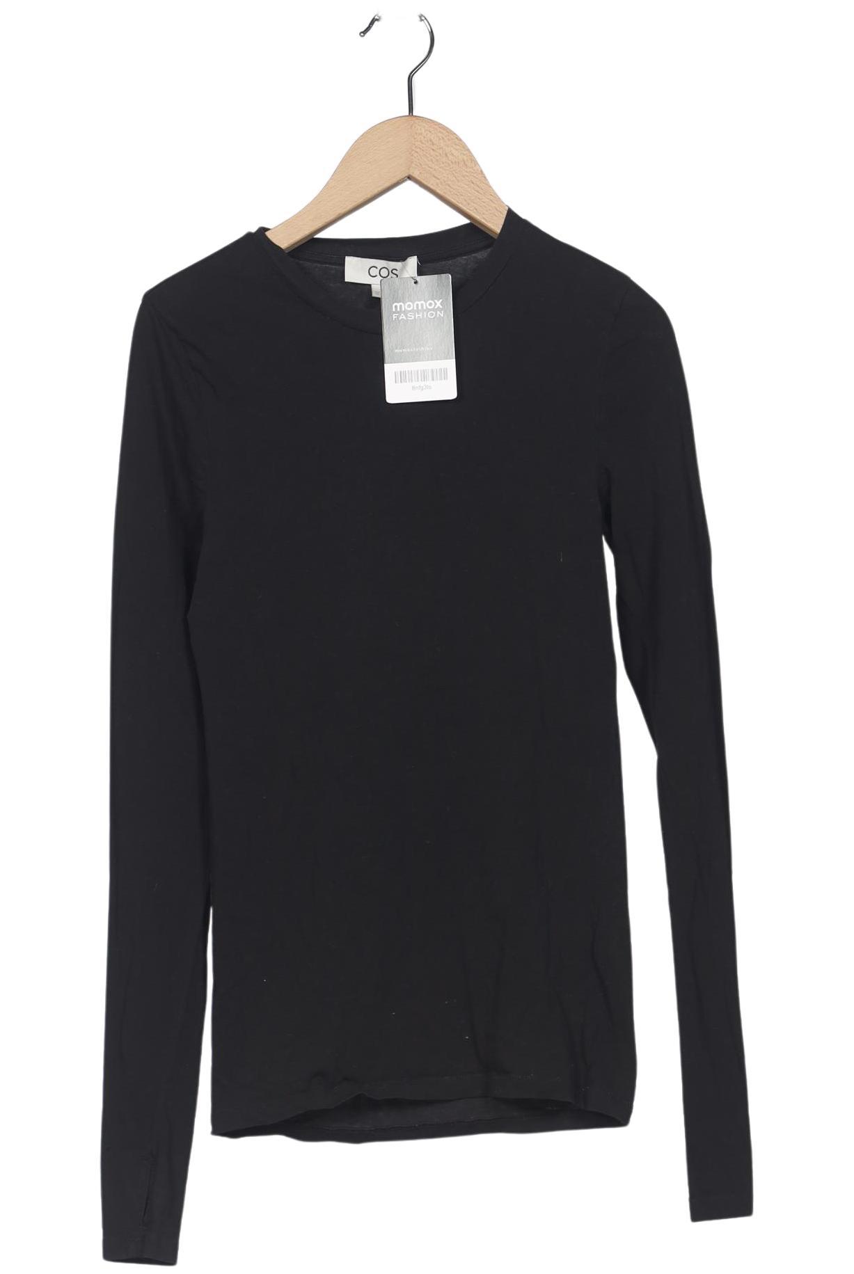 

COS Damen Langarmshirt, schwarz, Gr. 36