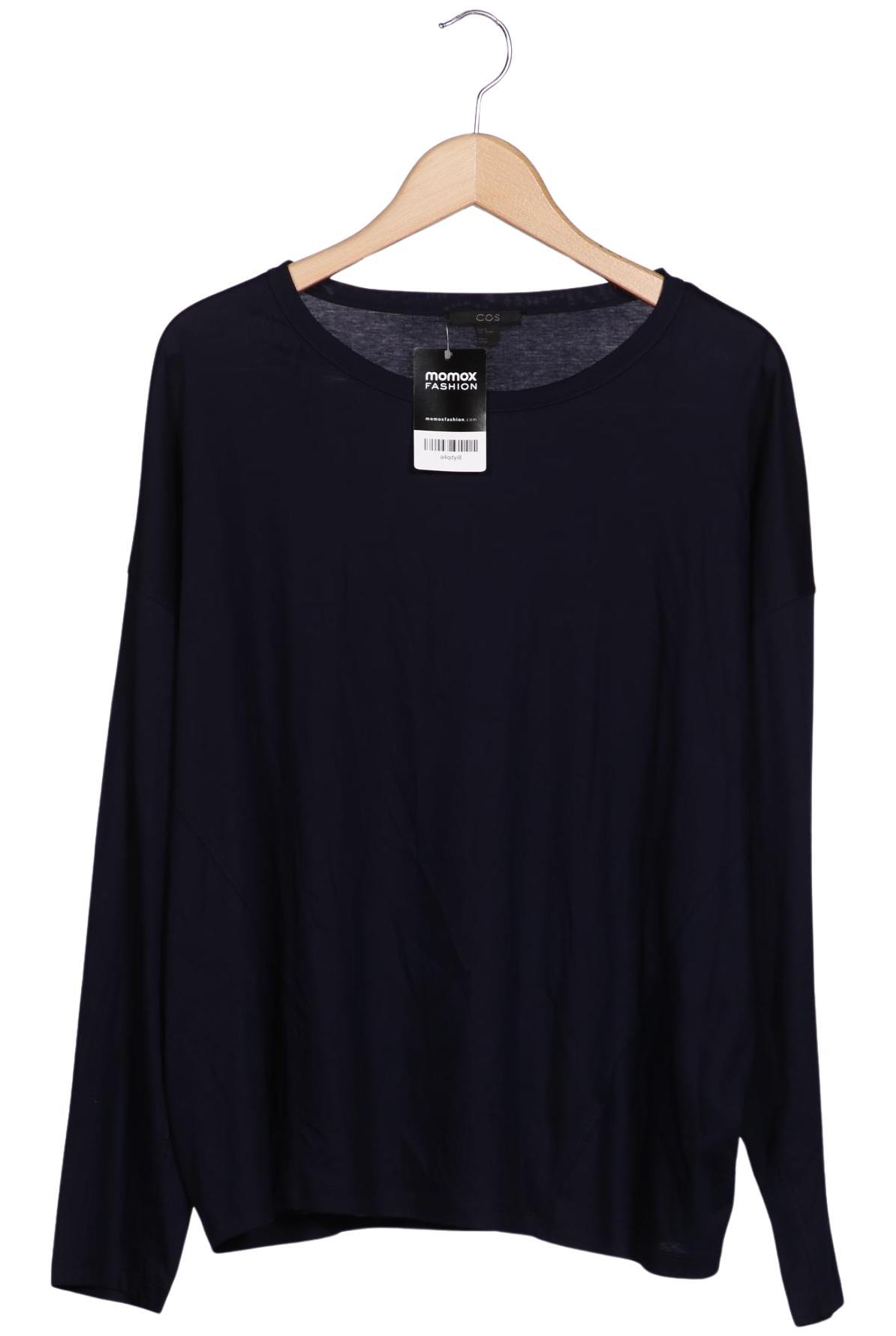 

COS Damen Langarmshirt, marineblau, Gr. 38