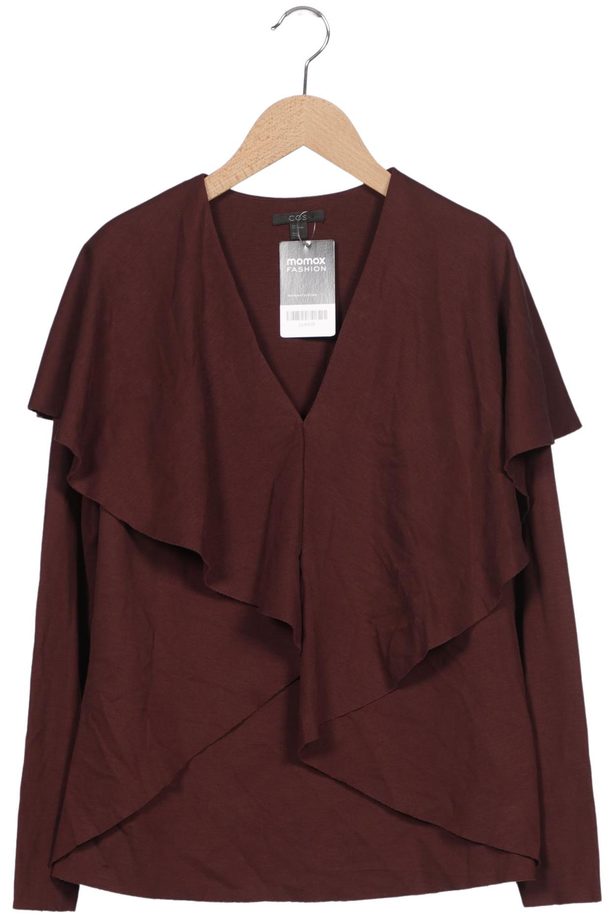 

COS Damen Langarmshirt, bordeaux, Gr. 36