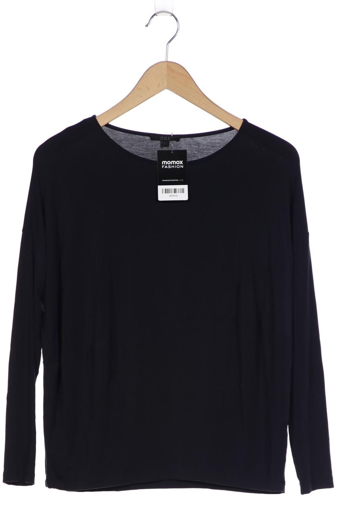 

COS Damen Langarmshirt, marineblau, Gr. 34