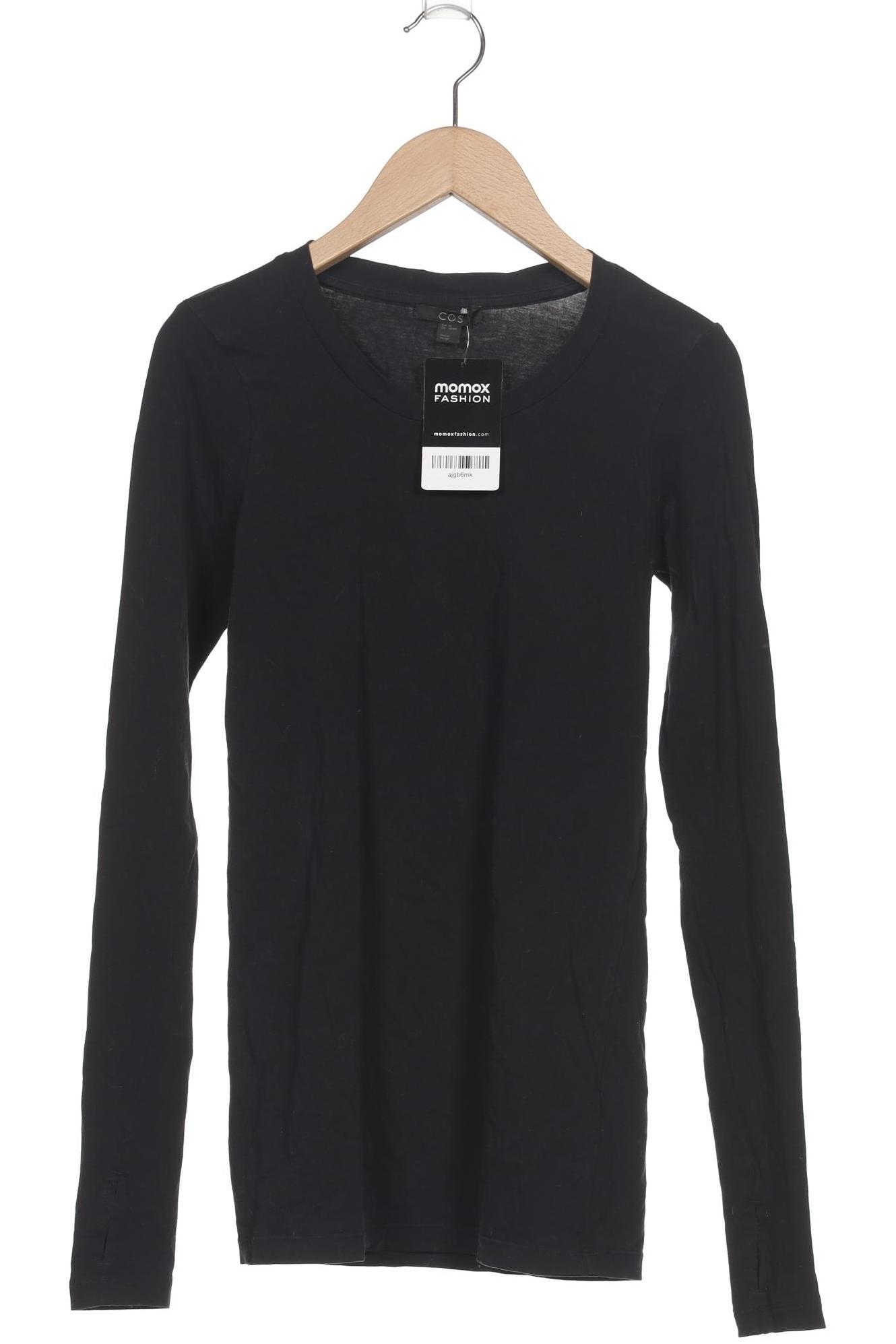 

COS Damen Langarmshirt, schwarz, Gr. 34