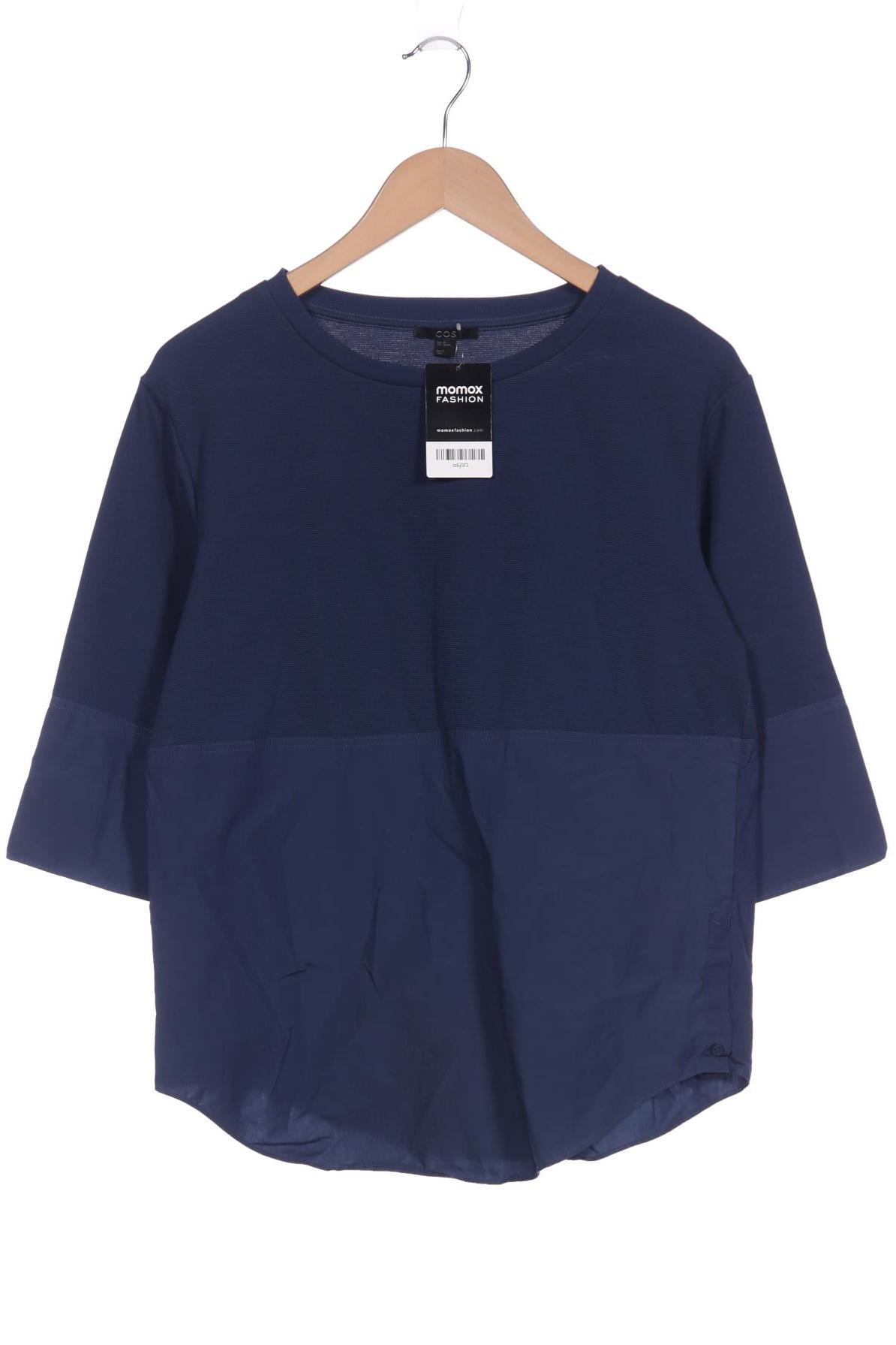 

COS Damen Langarmshirt, marineblau, Gr. 34