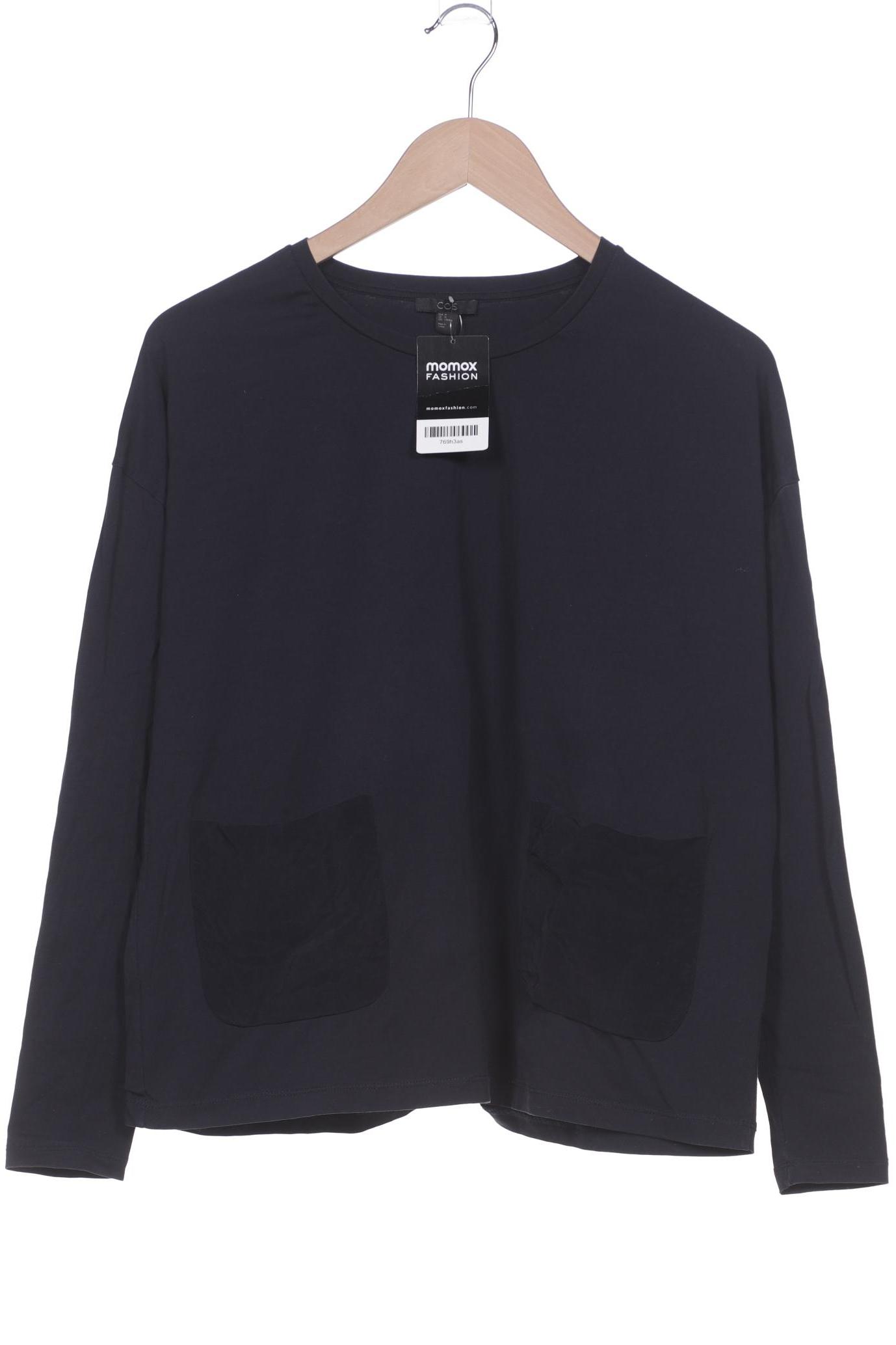 

COS Damen Langarmshirt, marineblau, Gr. 38