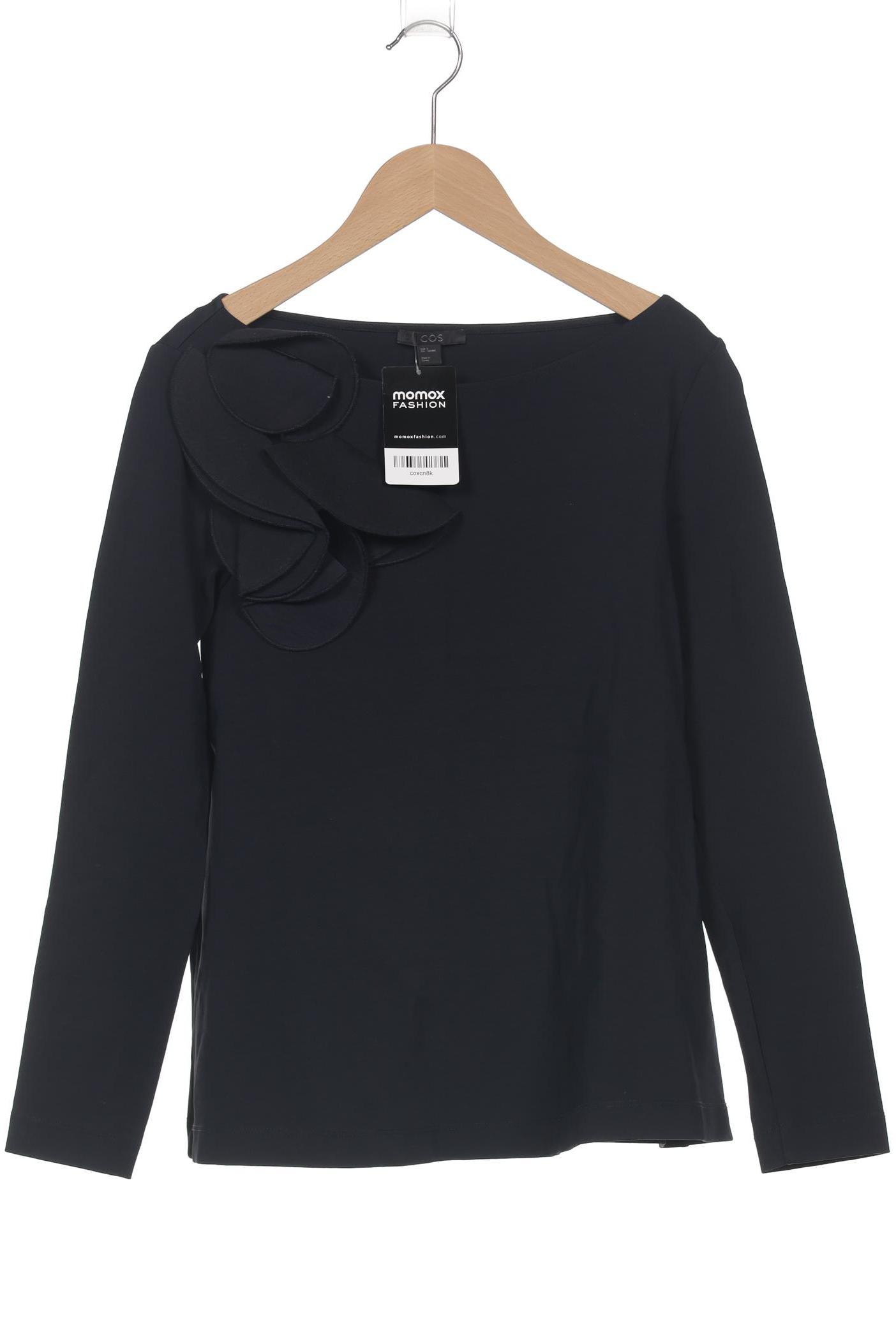 

COS Damen Langarmshirt, marineblau, Gr. 36