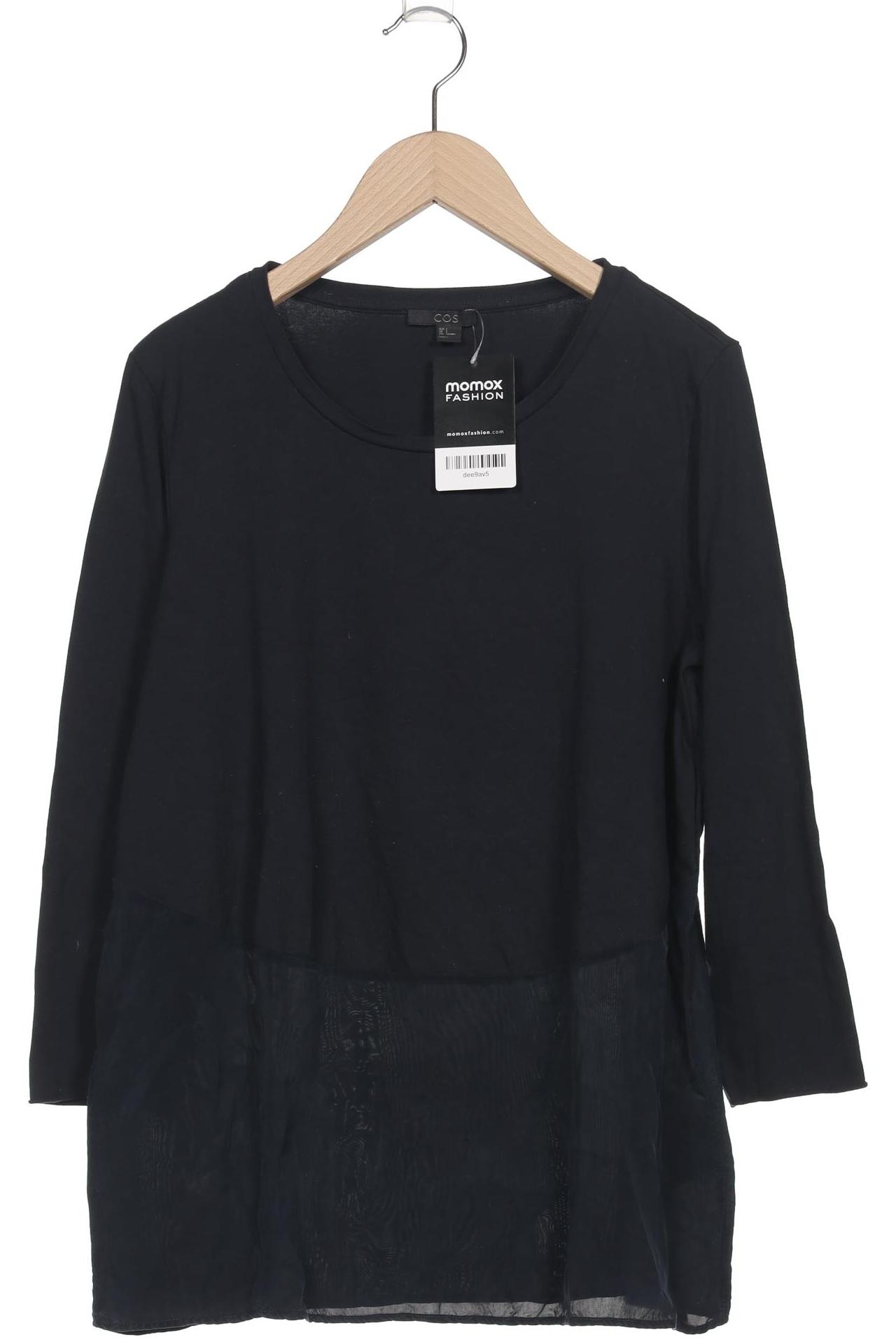 

COS Damen Langarmshirt, marineblau, Gr. 36