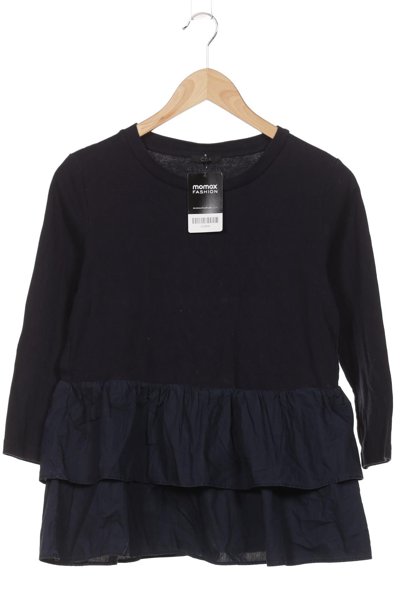 

COS Damen Langarmshirt, marineblau, Gr. 34