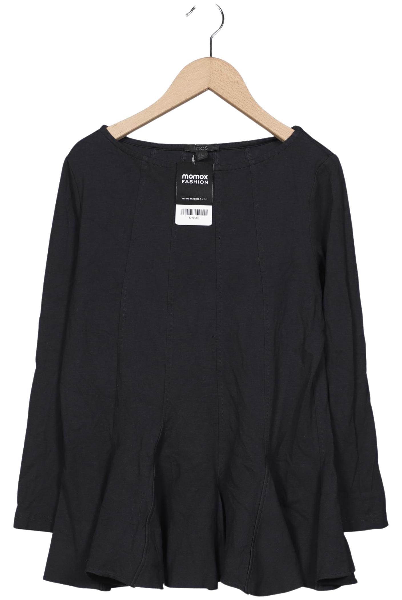 

COS Damen Langarmshirt, marineblau, Gr. 36