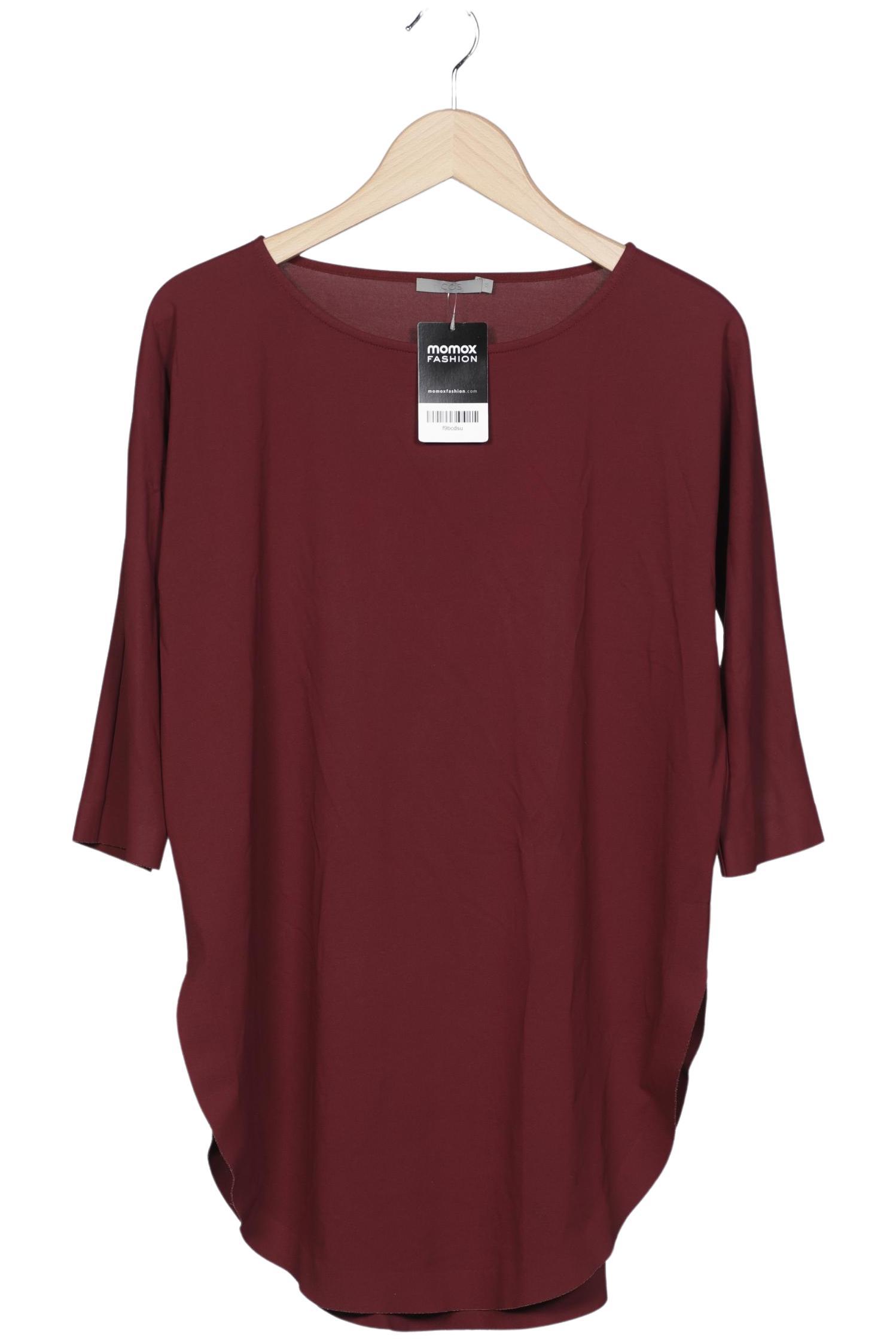 

COS Damen Langarmshirt, bordeaux, Gr. 34