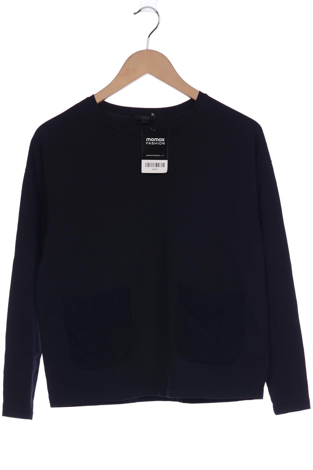 

COS Damen Langarmshirt, marineblau, Gr. 36