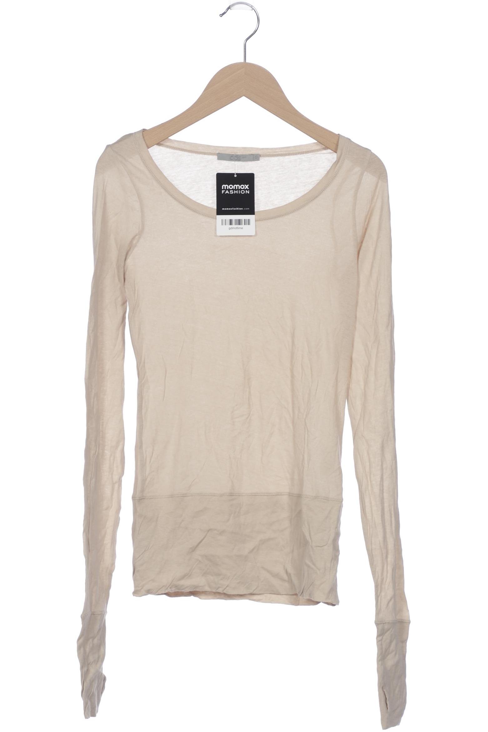 

COS Damen Langarmshirt, beige, Gr. 34