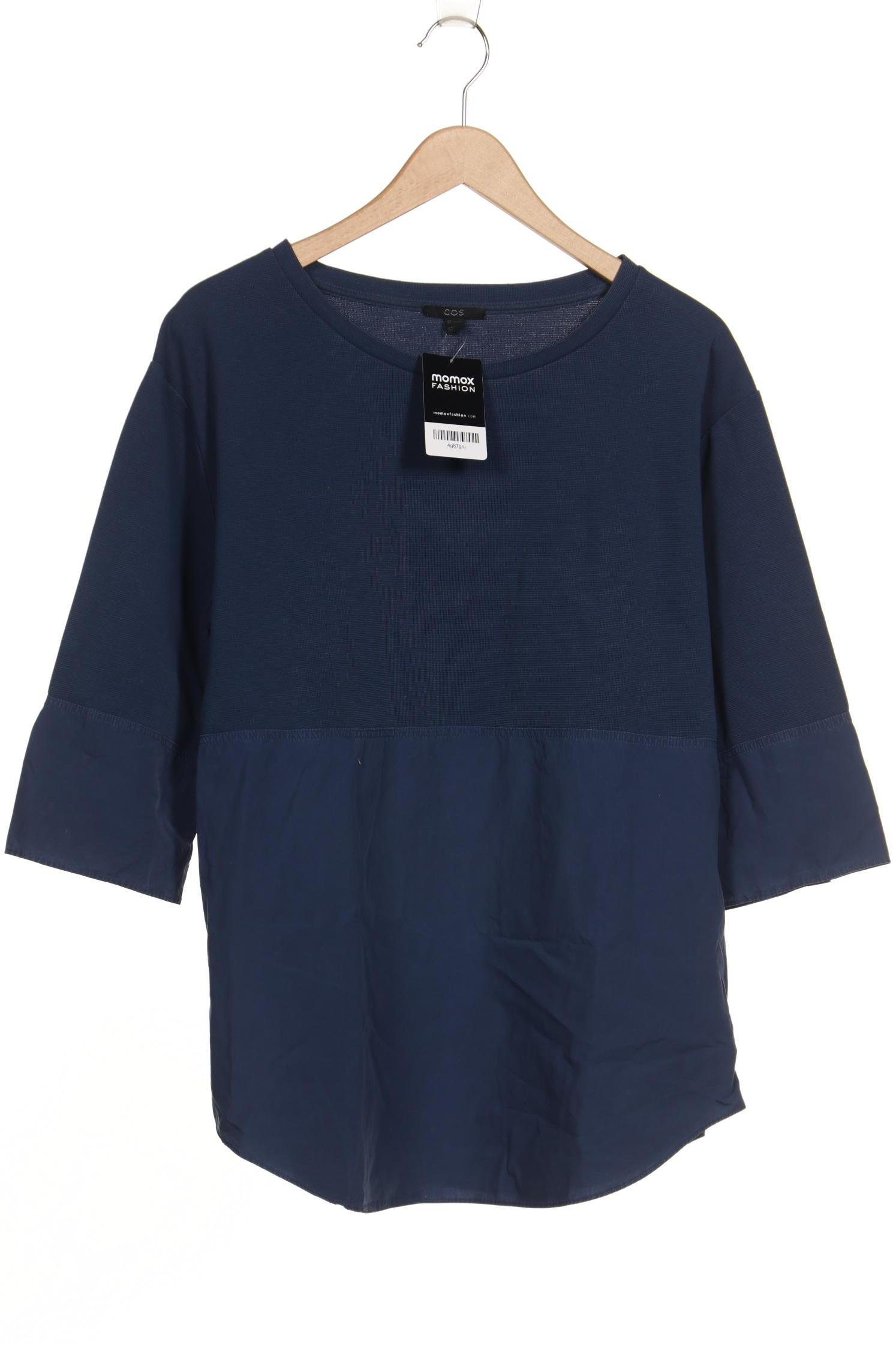 

COS Damen Langarmshirt, marineblau, Gr. 42
