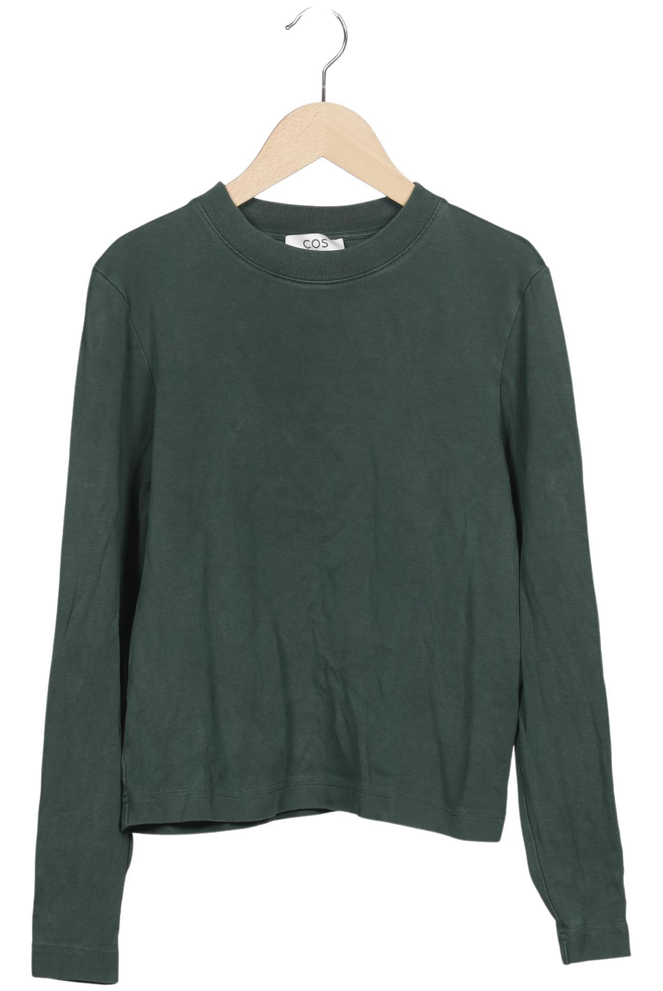 

COS Damen Langarmshirt, grün, Gr. 36