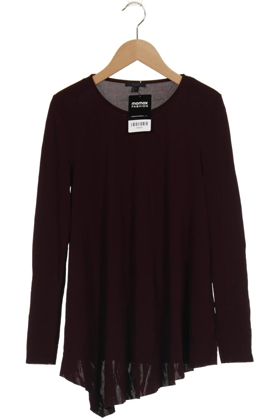 

COS Damen Langarmshirt, bordeaux, Gr. 36