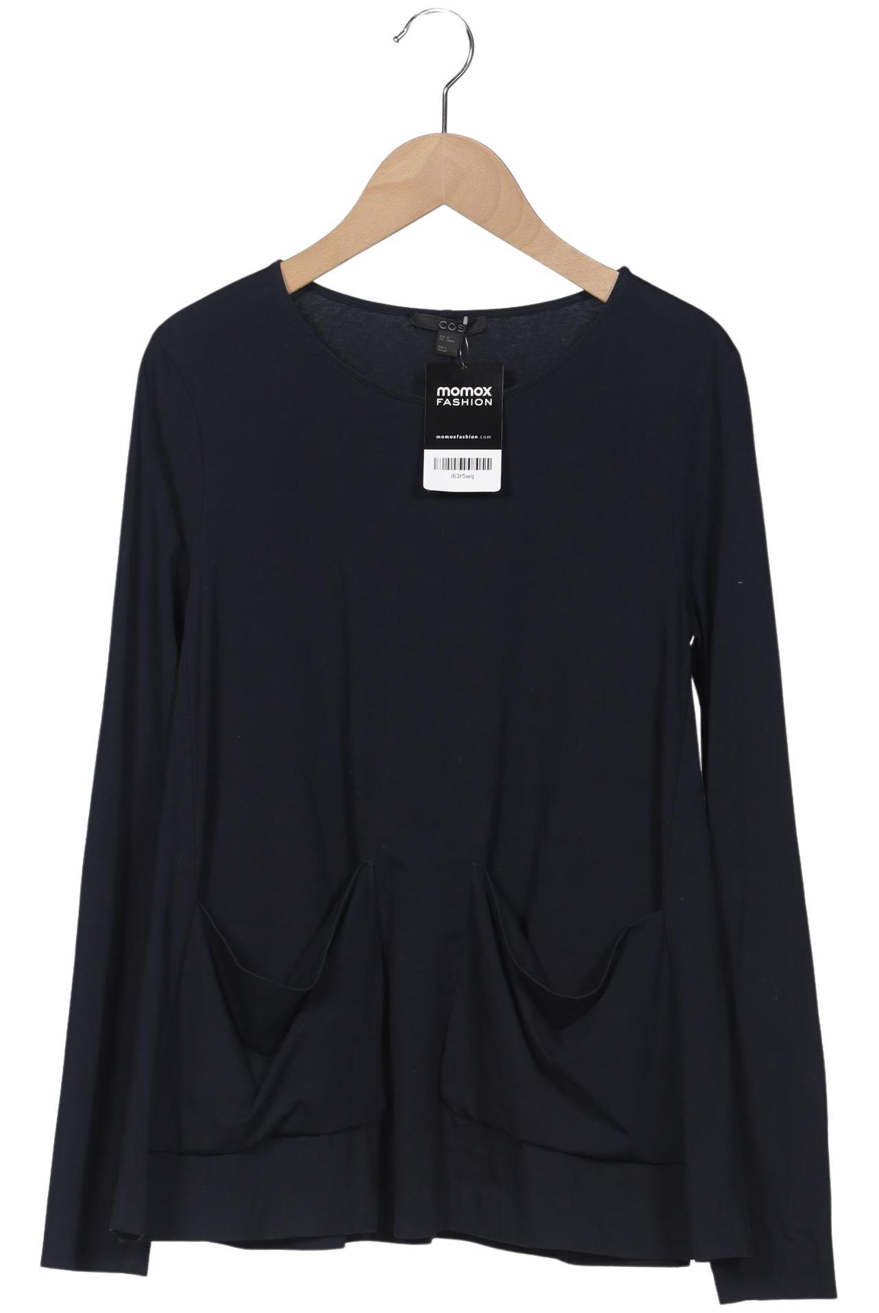 

COS Damen Langarmshirt, marineblau, Gr. 34