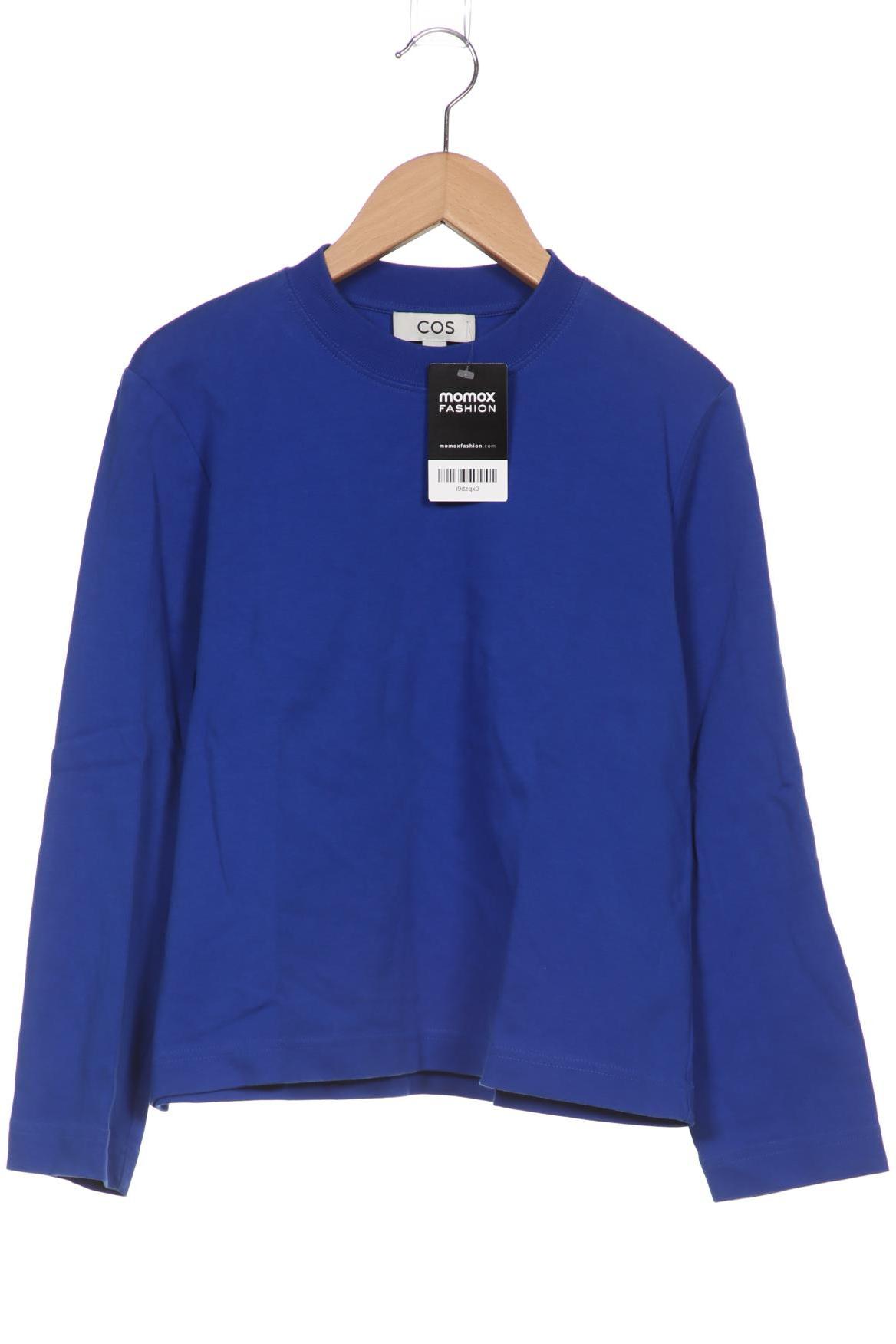 

COS Damen Langarmshirt, blau, Gr. 36