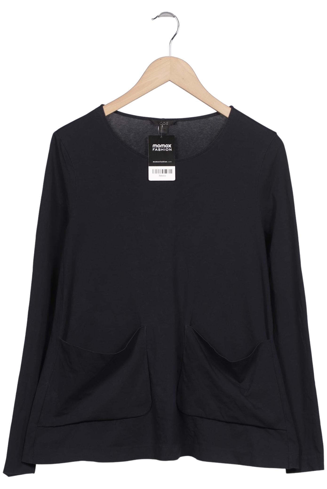 

COS Damen Langarmshirt, marineblau, Gr. 36