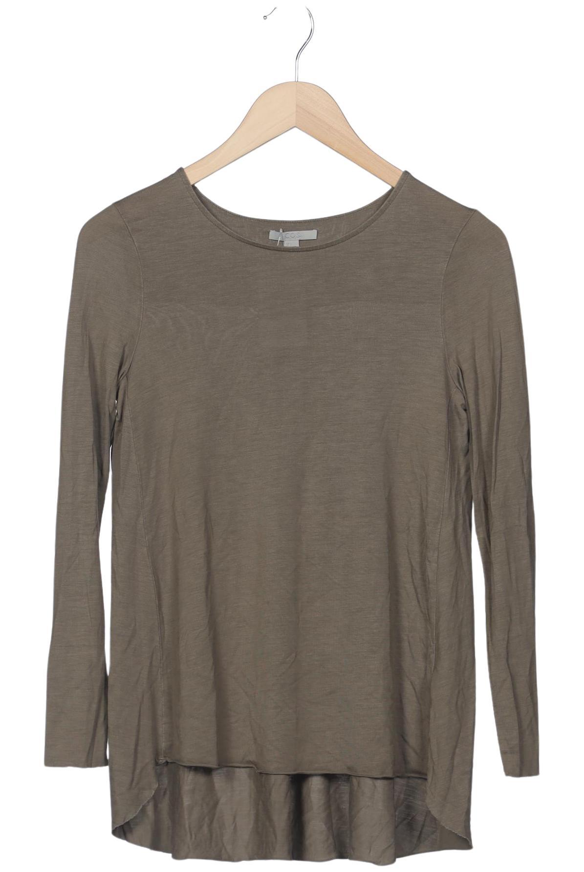 

COS Damen Langarmshirt, grün, Gr. 36