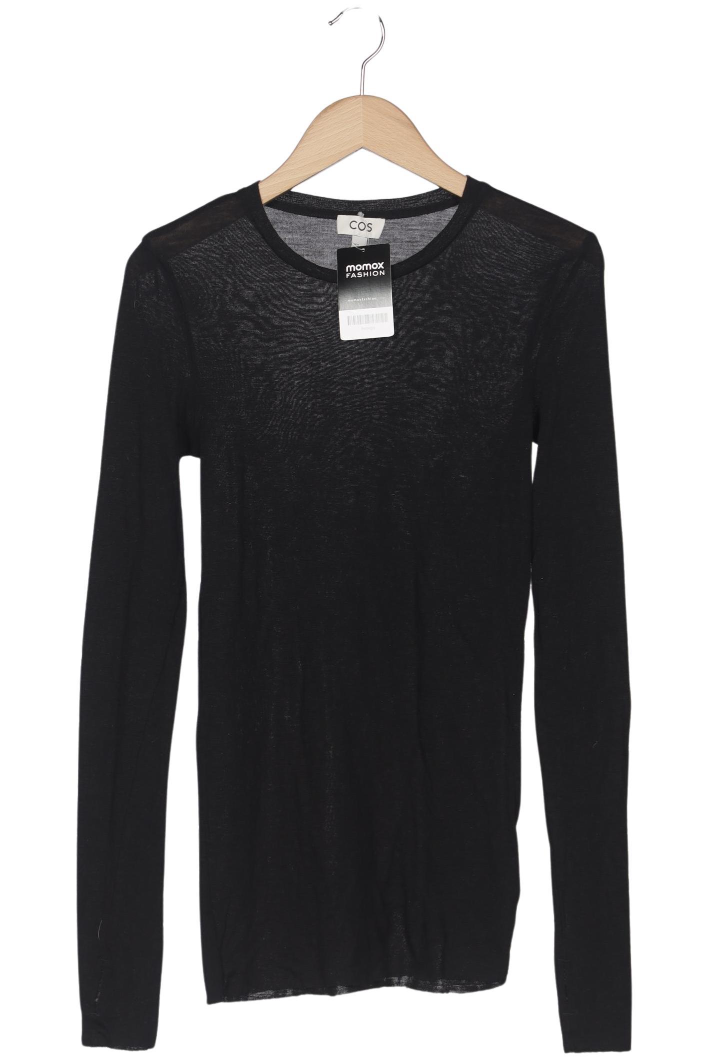 

COS Damen Langarmshirt, schwarz, Gr. 38