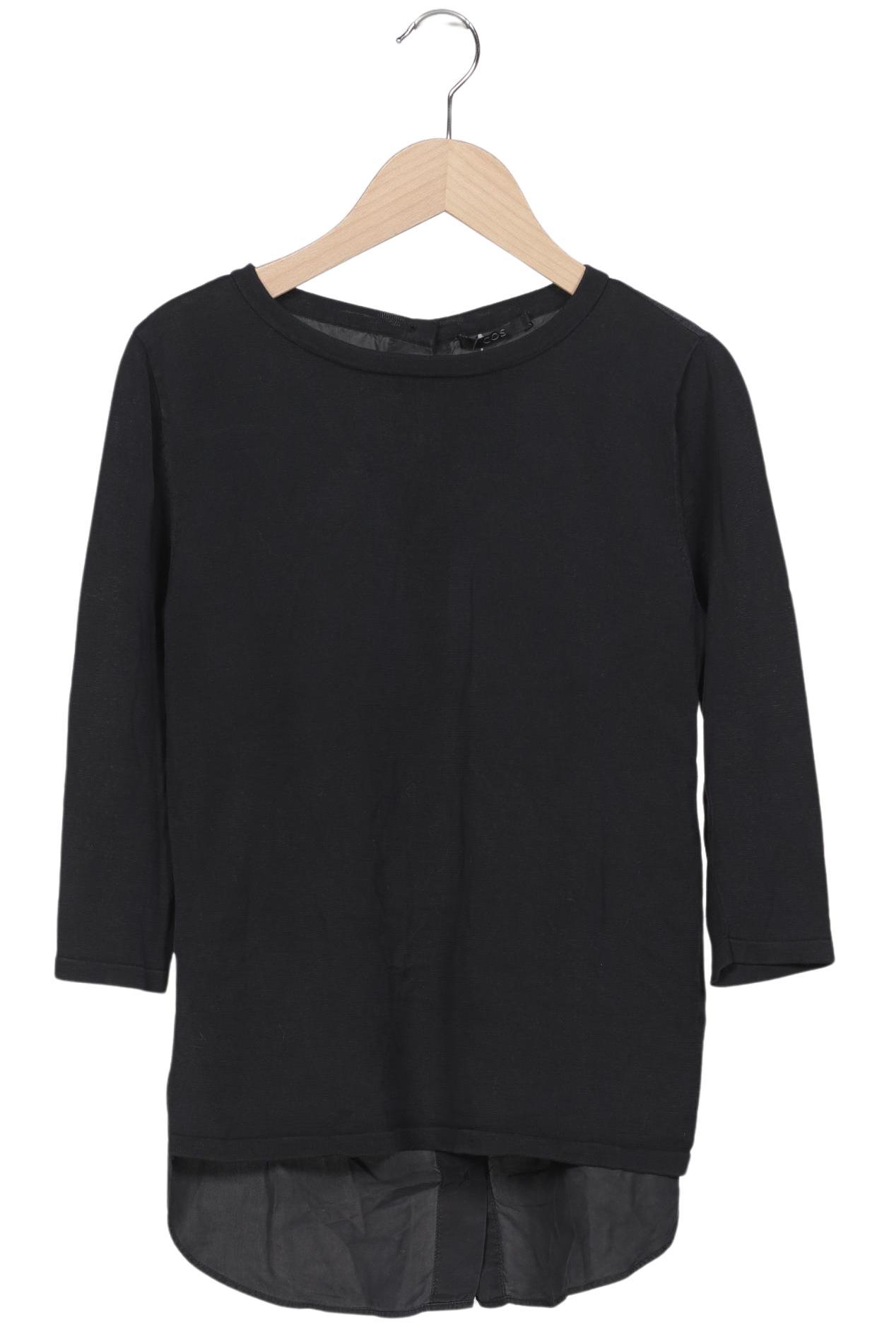 

COS Damen Langarmshirt, schwarz, Gr. 34
