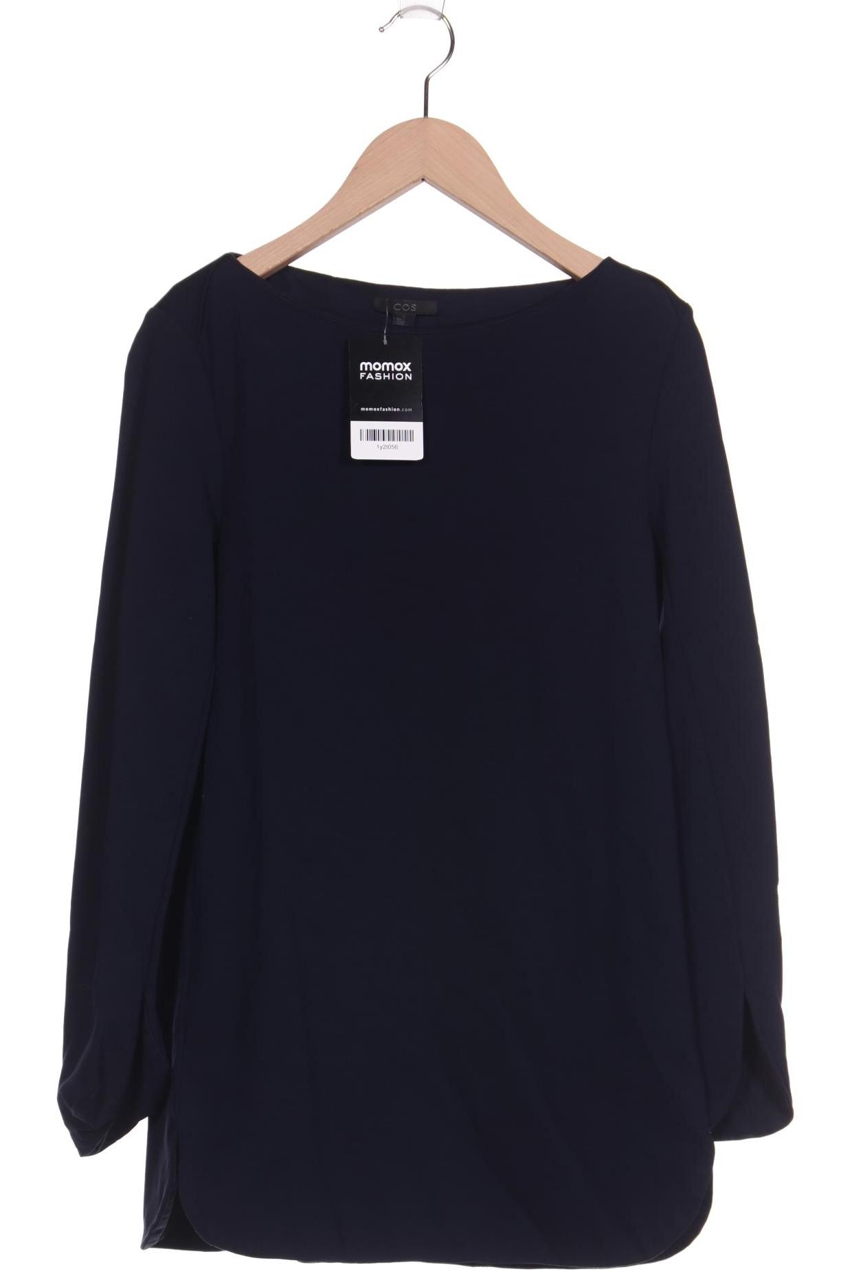 

COS Damen Langarmshirt, marineblau, Gr. 36
