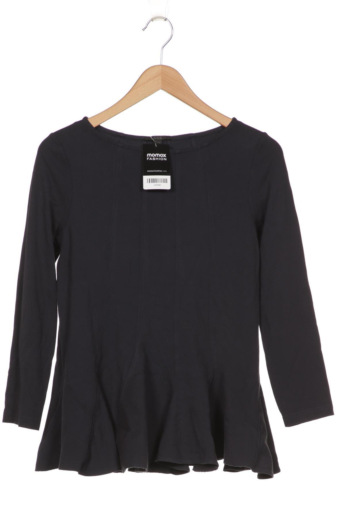 

COS Damen Langarmshirt, marineblau, Gr. 36