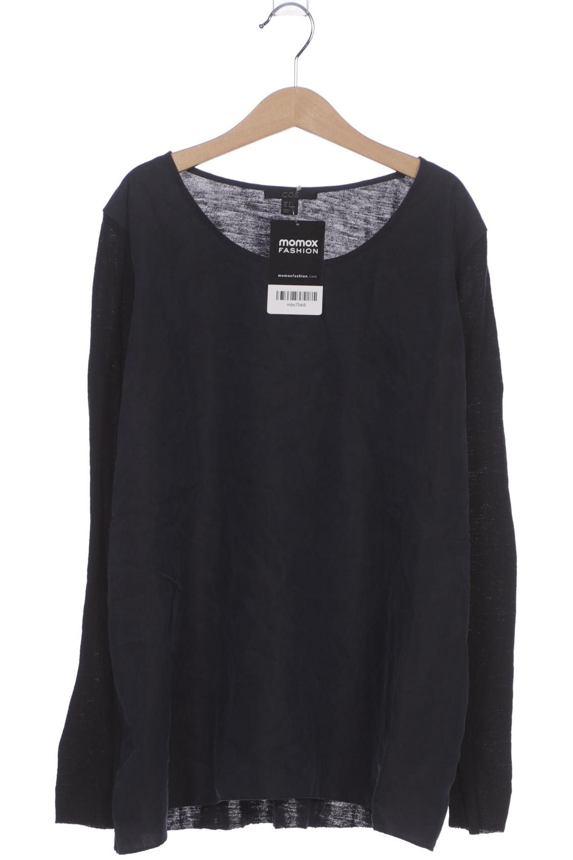 

COS Damen Langarmshirt, marineblau, Gr. 36