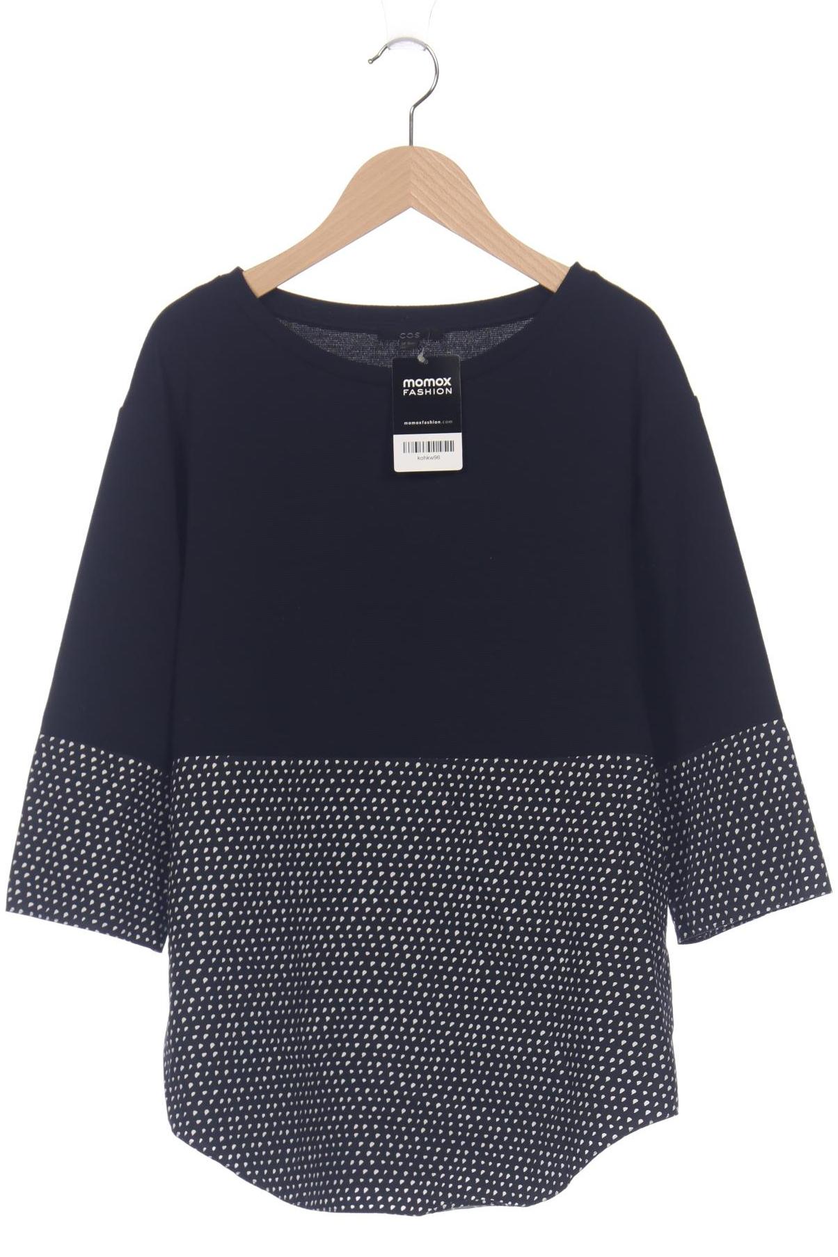 

COS Damen Langarmshirt, marineblau, Gr. 34