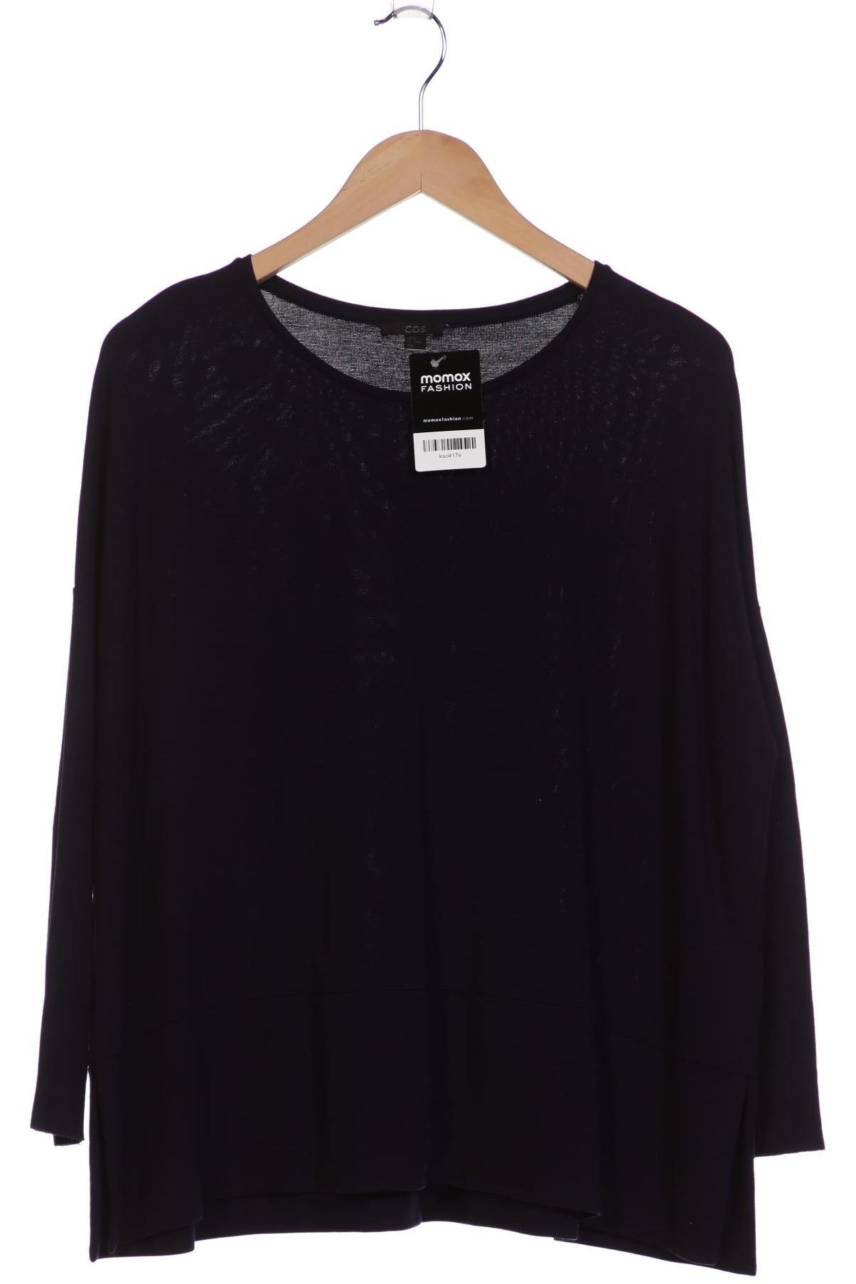 

COS Damen Langarmshirt, marineblau, Gr. 38