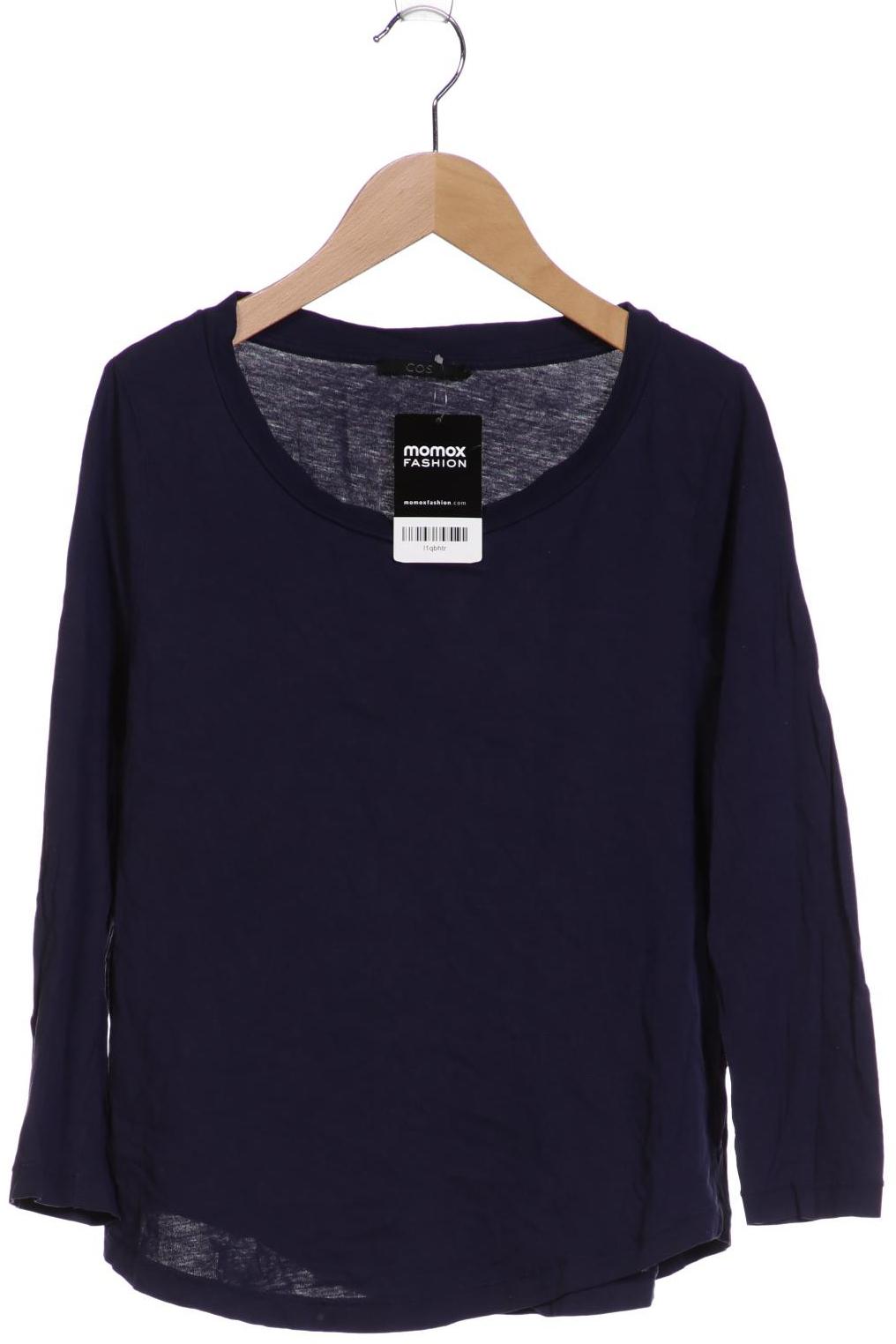 

COS Damen Langarmshirt, marineblau, Gr. 36