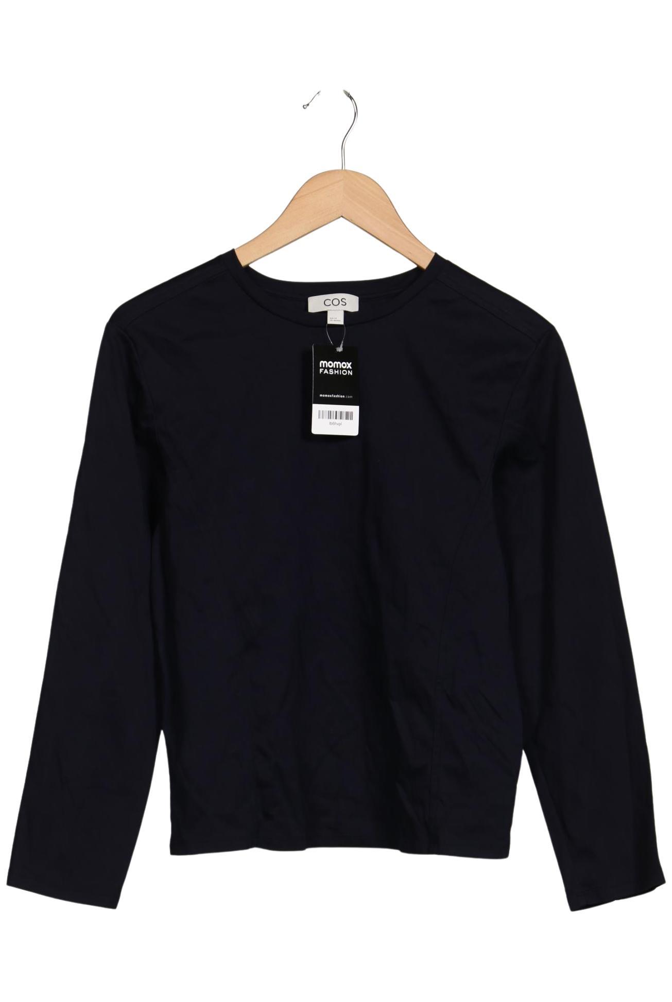 

COS Damen Langarmshirt, marineblau, Gr. 34