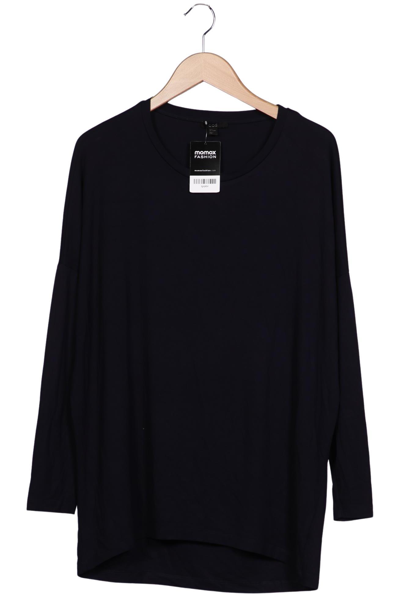 

COS Damen Langarmshirt, marineblau, Gr. 36