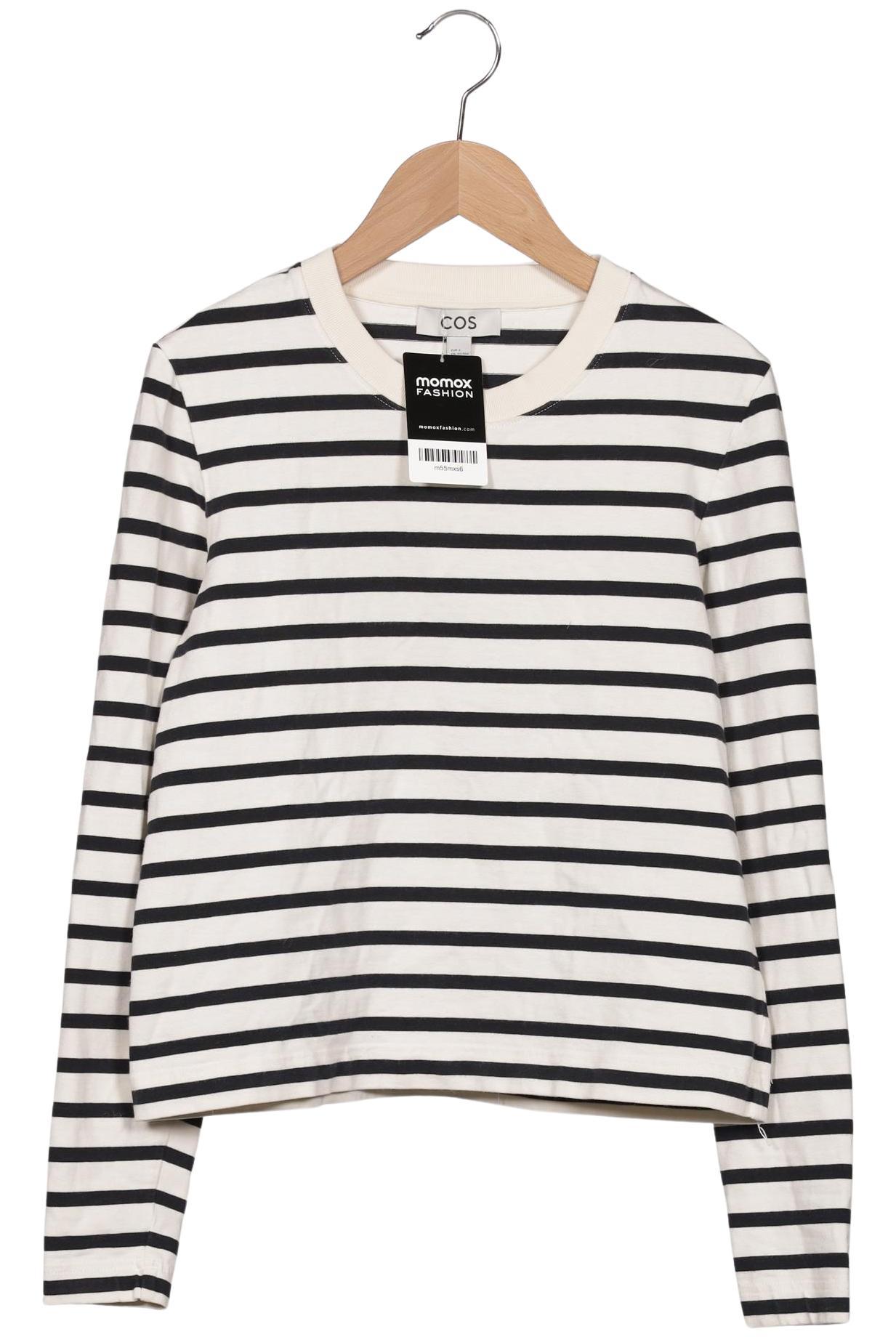 

COS Damen Langarmshirt, weiß, Gr. 36
