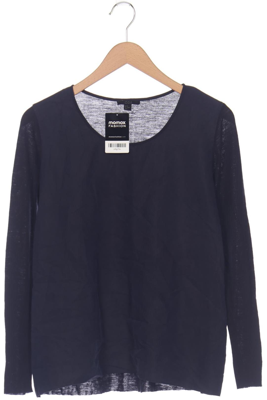 

COS Damen Langarmshirt, marineblau, Gr. 38