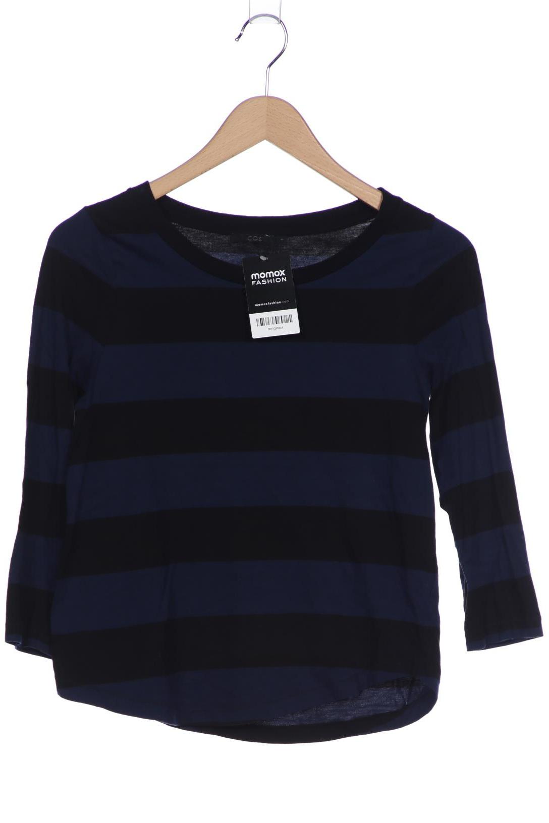 

COS Damen Langarmshirt, marineblau, Gr. 36