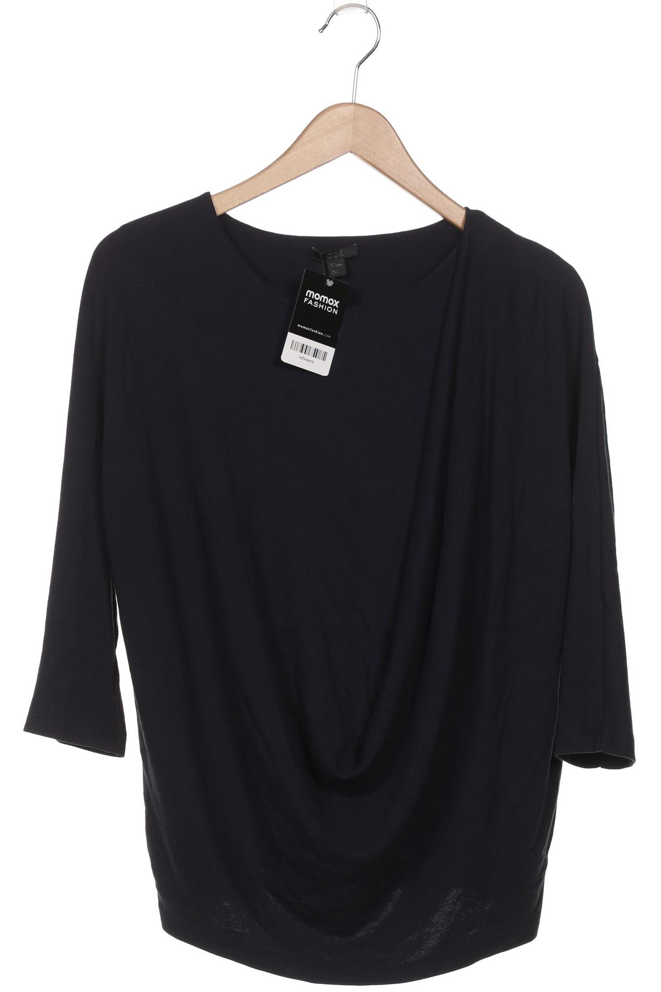 

COS Damen Langarmshirt, marineblau, Gr. 36