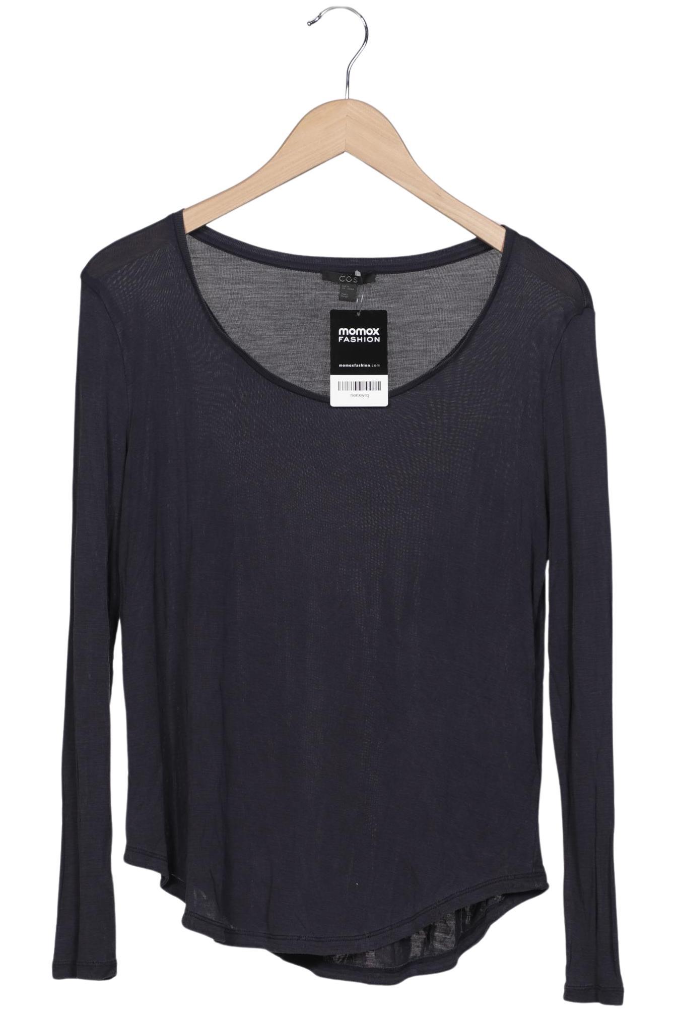 

COS Damen Langarmshirt, marineblau, Gr. 38