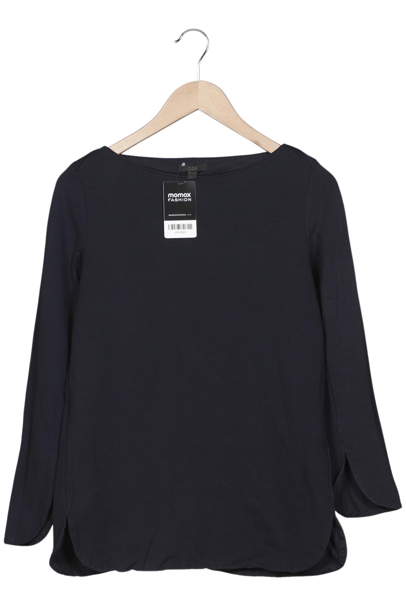 

COS Damen Langarmshirt, marineblau, Gr. 36